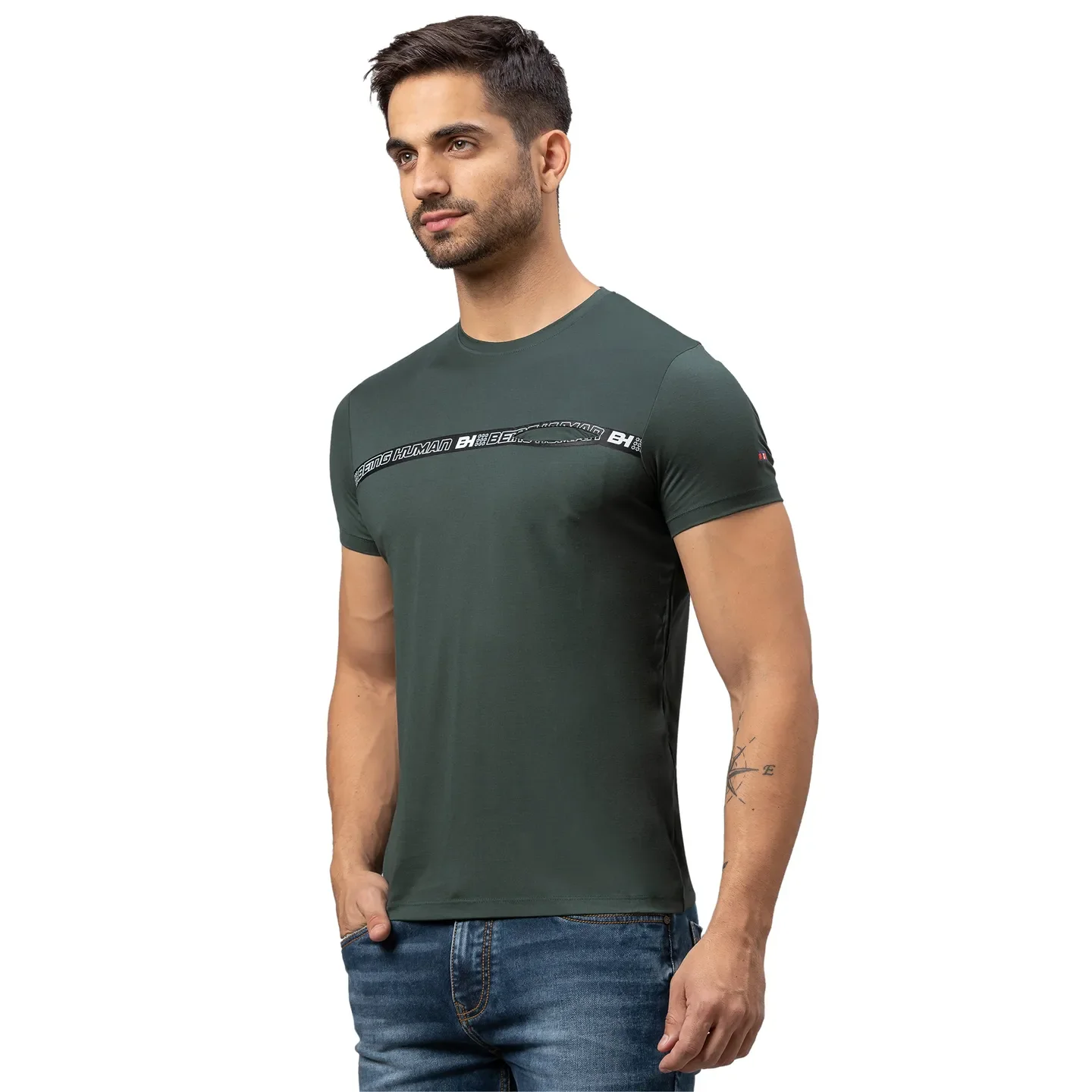 Bayberry Regular Fit Round Neck Men's T-Shirt by Being Human Clothing - Image 2
