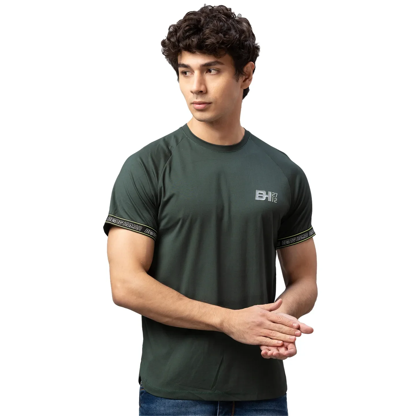 Red Regular Fit Men's Short Sleeves T-Shirt by Being Human Clothing