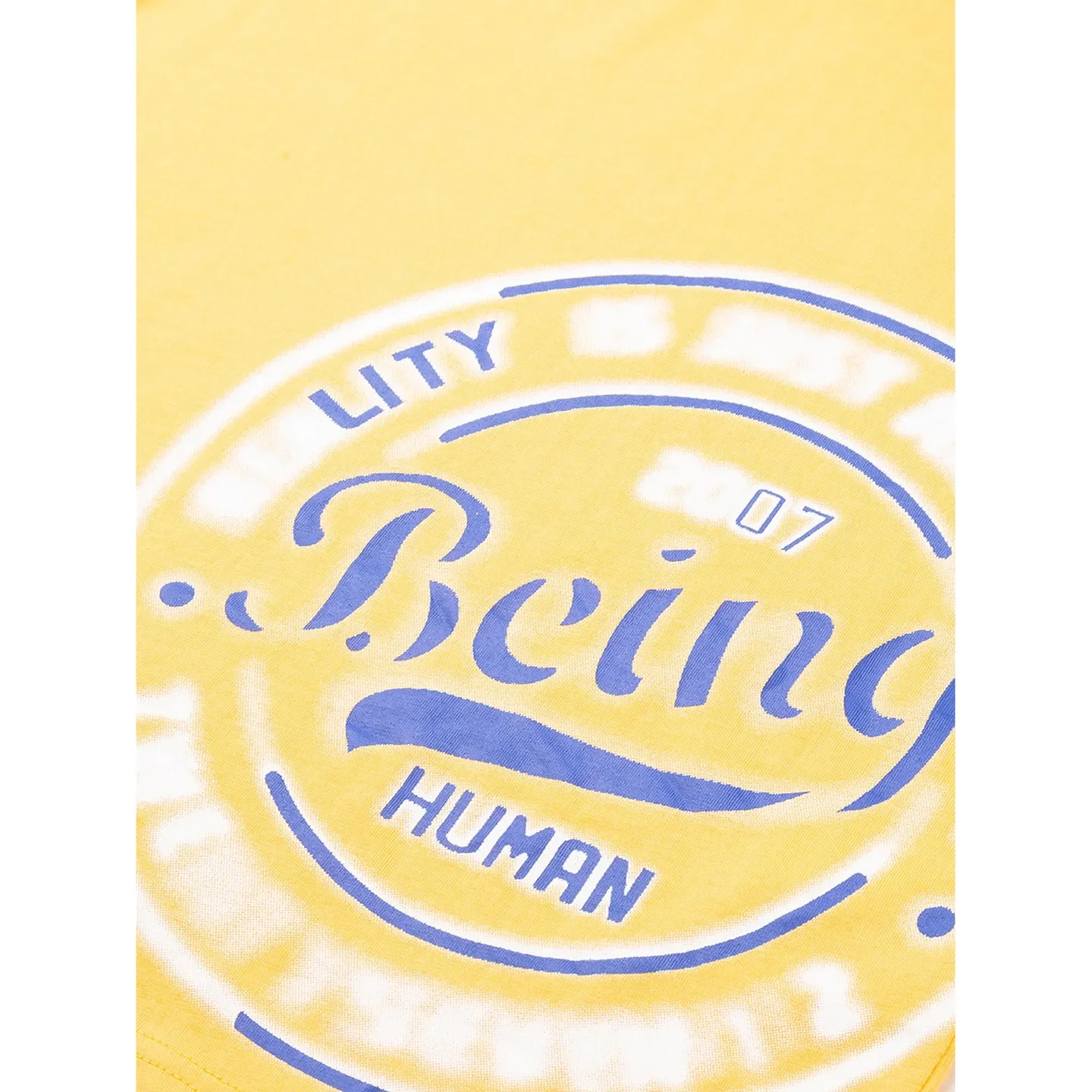 Yellow Regular Fit Round Neck Men's T-Shirt by Being Human Clothing - Image 5