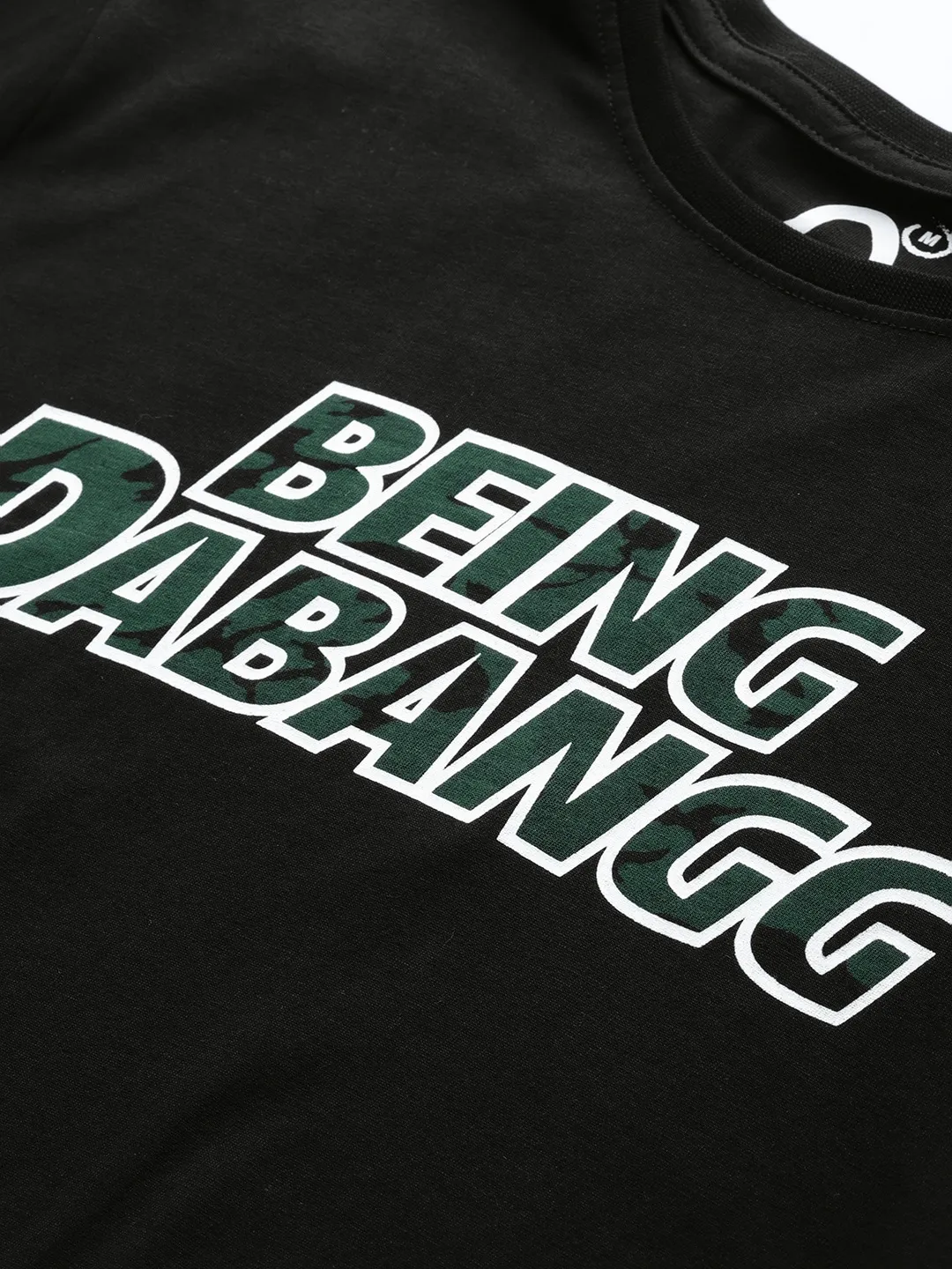 Black Regular Fit Men's Short Sleeves T-Shirt by Being Human Clothing - Image 4