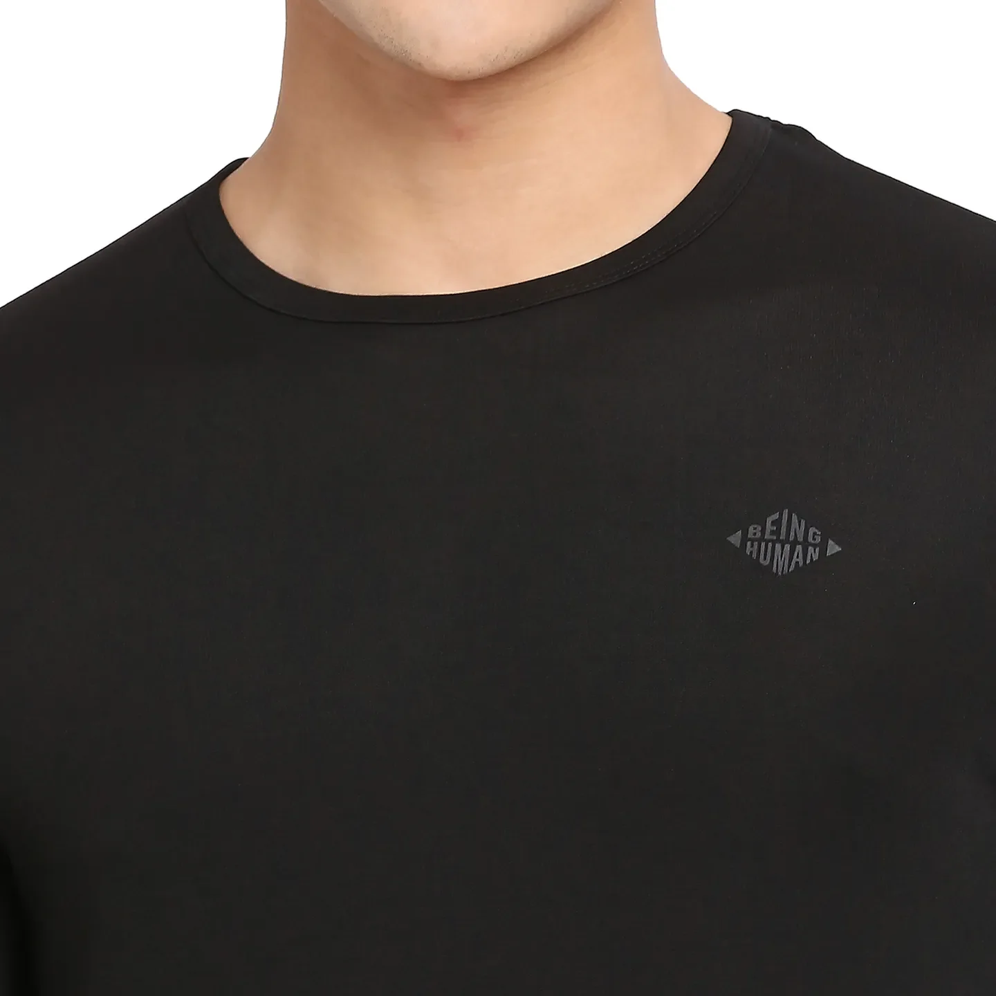 Black Regular Fit Men's Long Sleeves T-Shirt by Being Human Clothing - Image 5