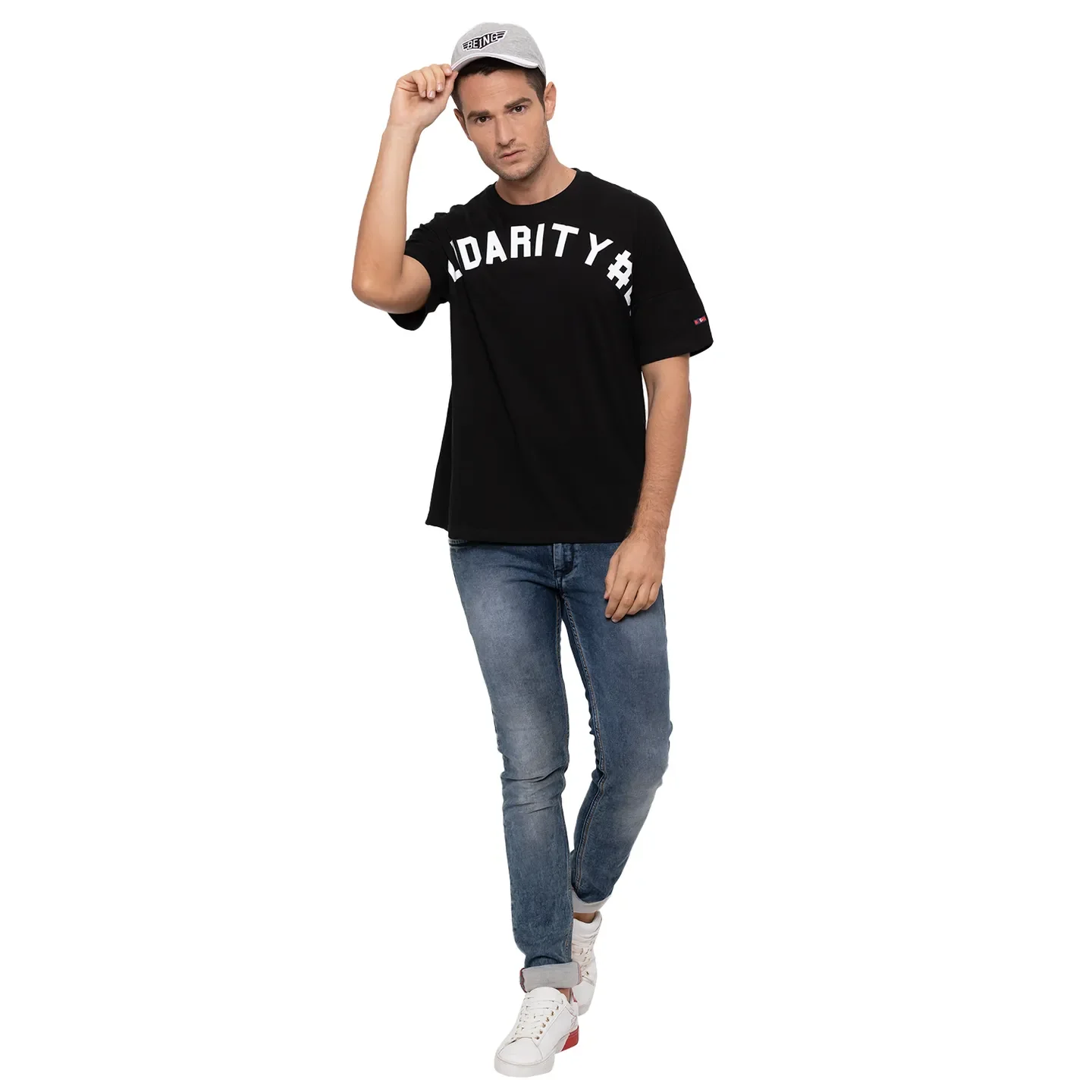 Black Regular Fit Men's Short Sleeves T-Shirt by Being Human Clothing - Image 5