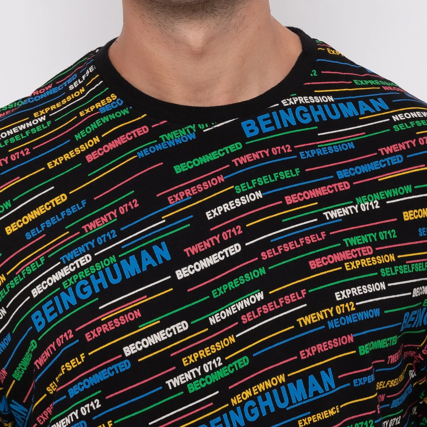Black Regular Fit Men's Short Sleeves T-Shirt by Being Human Clothing - Image 4