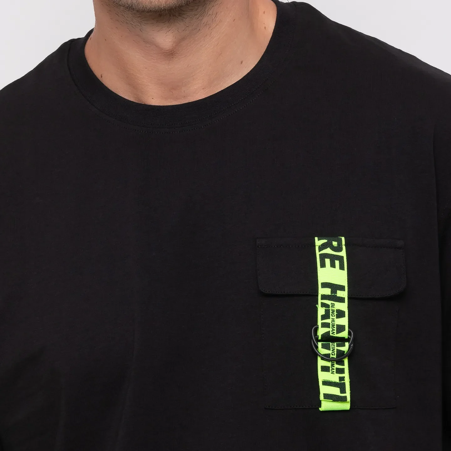 Black Regular Fit Men's T-Shirt by Being Human Clothing - Image 4