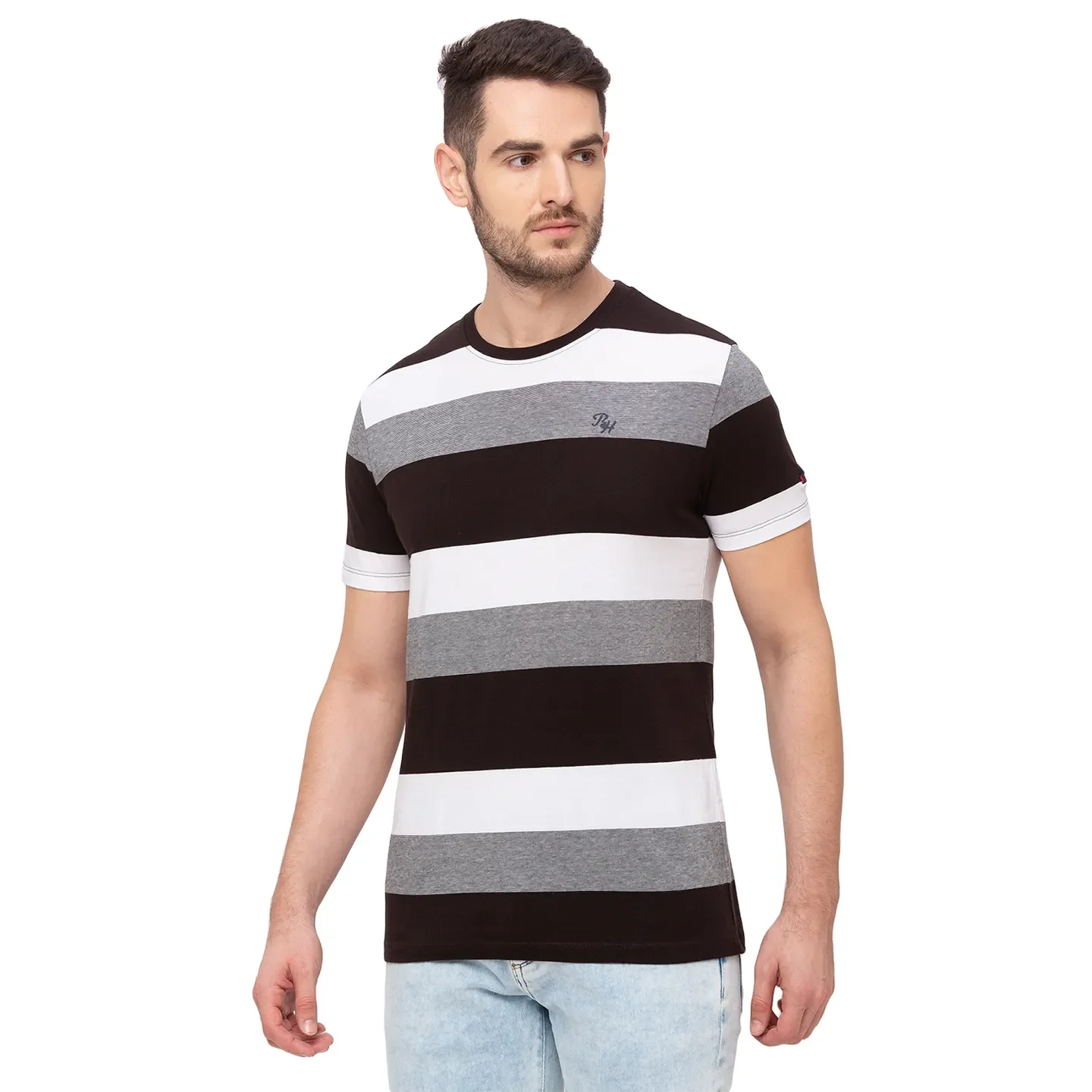 Black Regular Fit Men's Short Sleeves T-Shirt by Being Human Clothing - Image 3