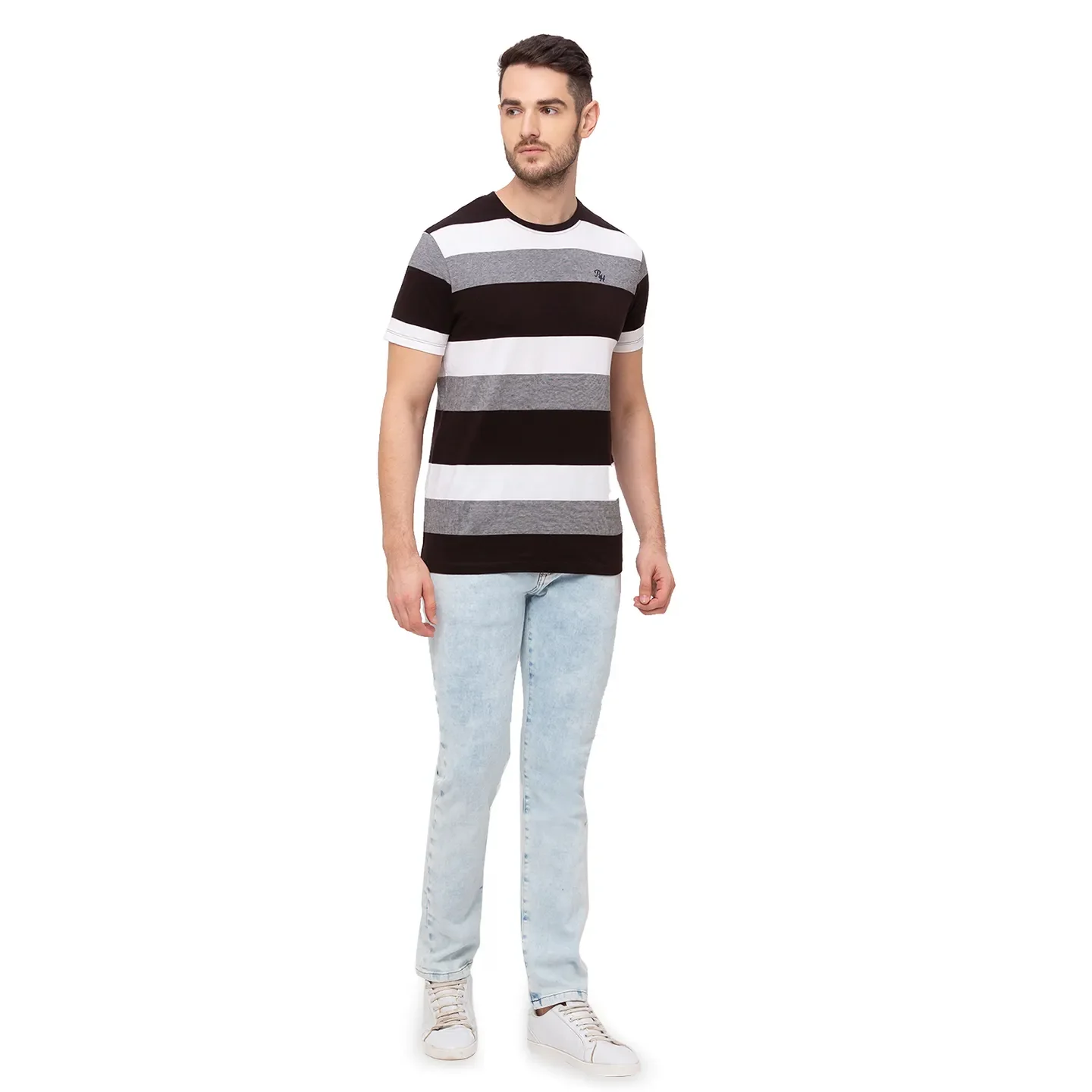 Black Regular Fit Men's Short Sleeves T-Shirt by Being Human Clothing - Image 5