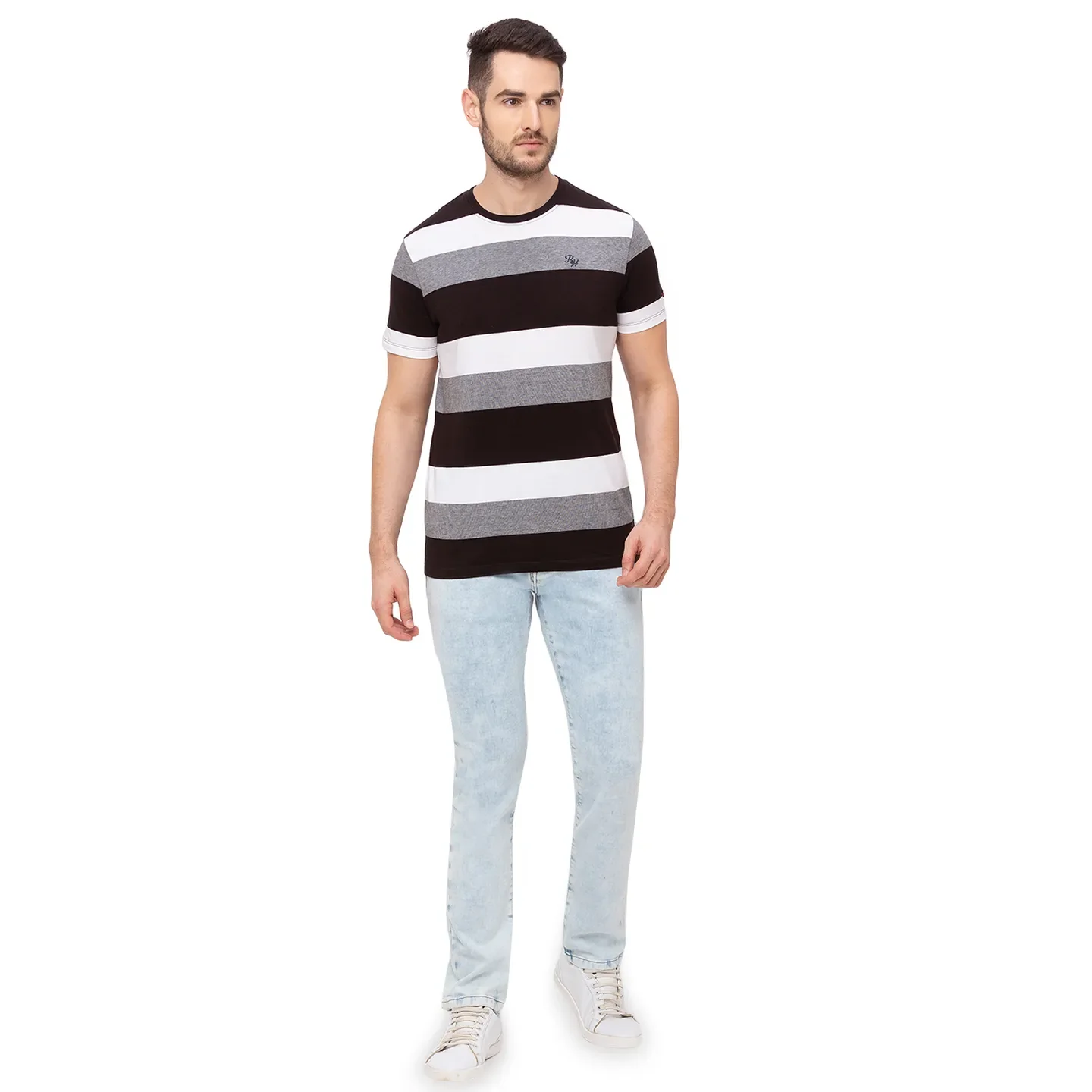Black Regular Fit Men's Short Sleeves T-Shirt by Being Human Clothing - Image 6