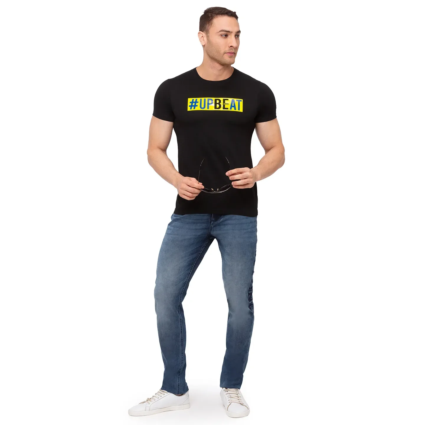 Black Regular Fit Men's Short Sleeves T-Shirt by Being Human Clothing - Image 6