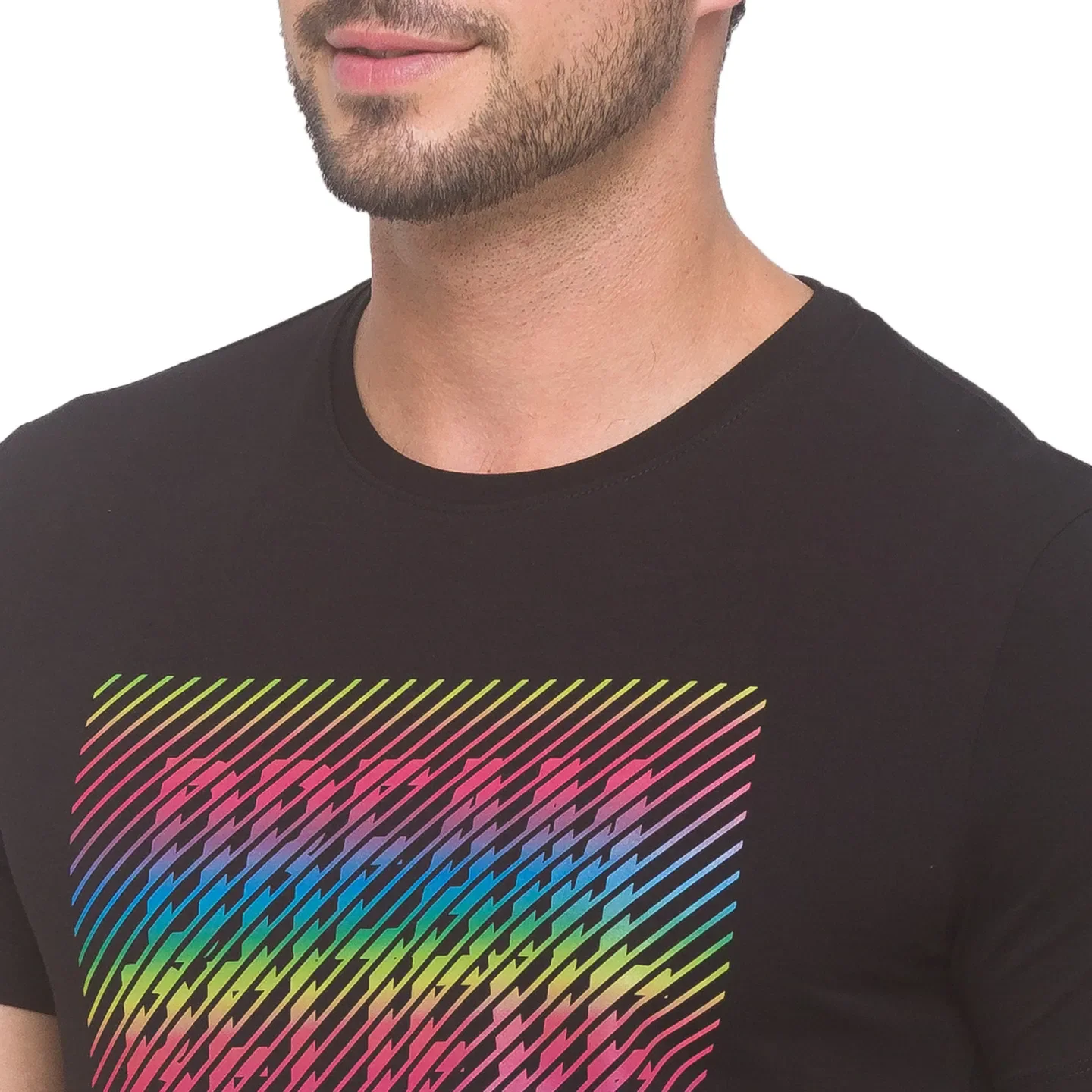 Black Regular Fit Round Neck Men's T-Shirt by Being Human Clothing - Image 4