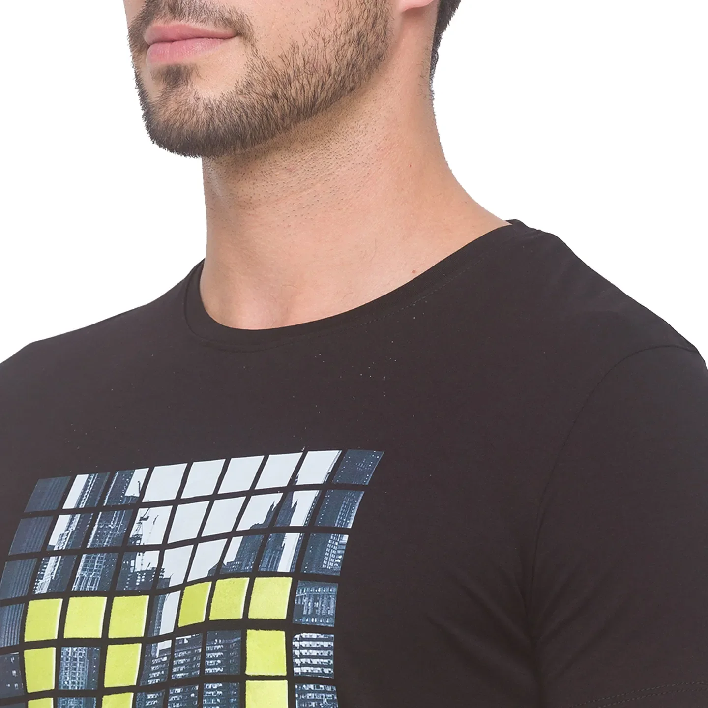 Black Regular Fit Round Neck Men's T-Shirt by Being Human Clothing - Image 4