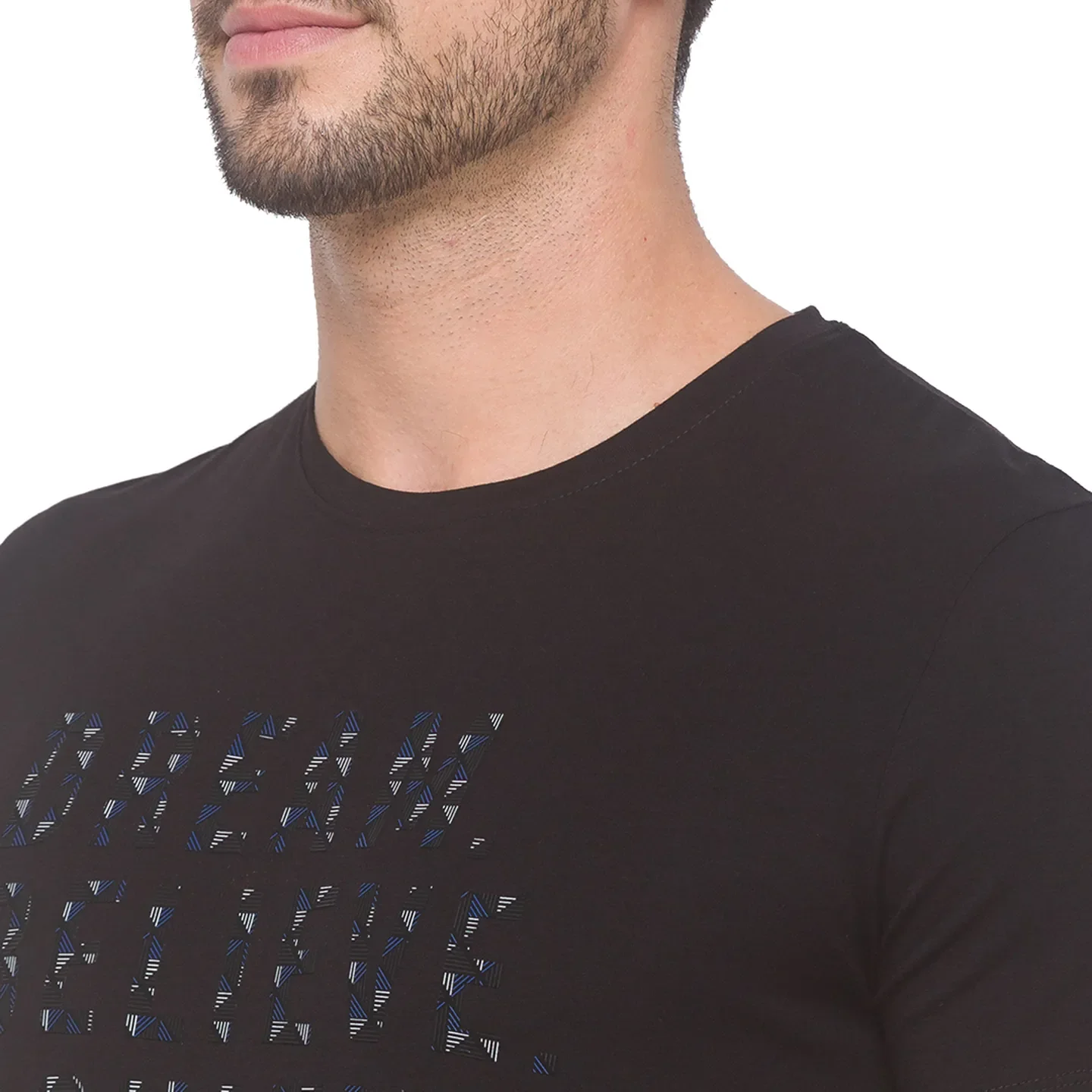 Black Regular Fit Round Neck Men's T-Shirt by Being Human Clothing - Image 5