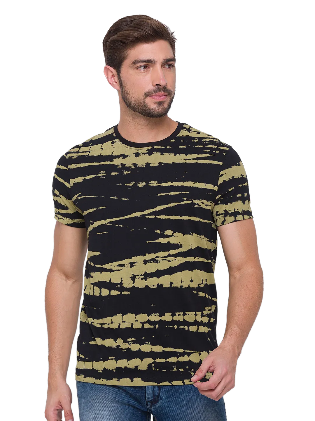 Black Regular Fit Men's Short Sleeves T-Shirt by Being Human Clothing - Image 5