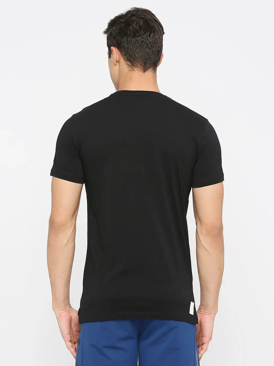Black Regular Fit Men's Short Sleeves T-Shirt by Being Human Clothing - Image 4