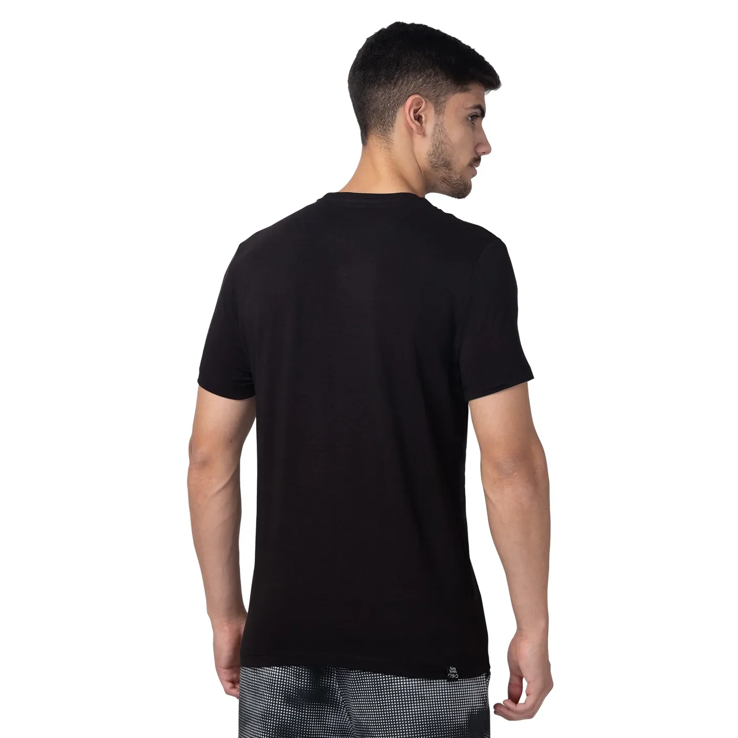 Black Regular Fit Men's Short Sleeves T-Shirt by Being Human Clothing - Image 3