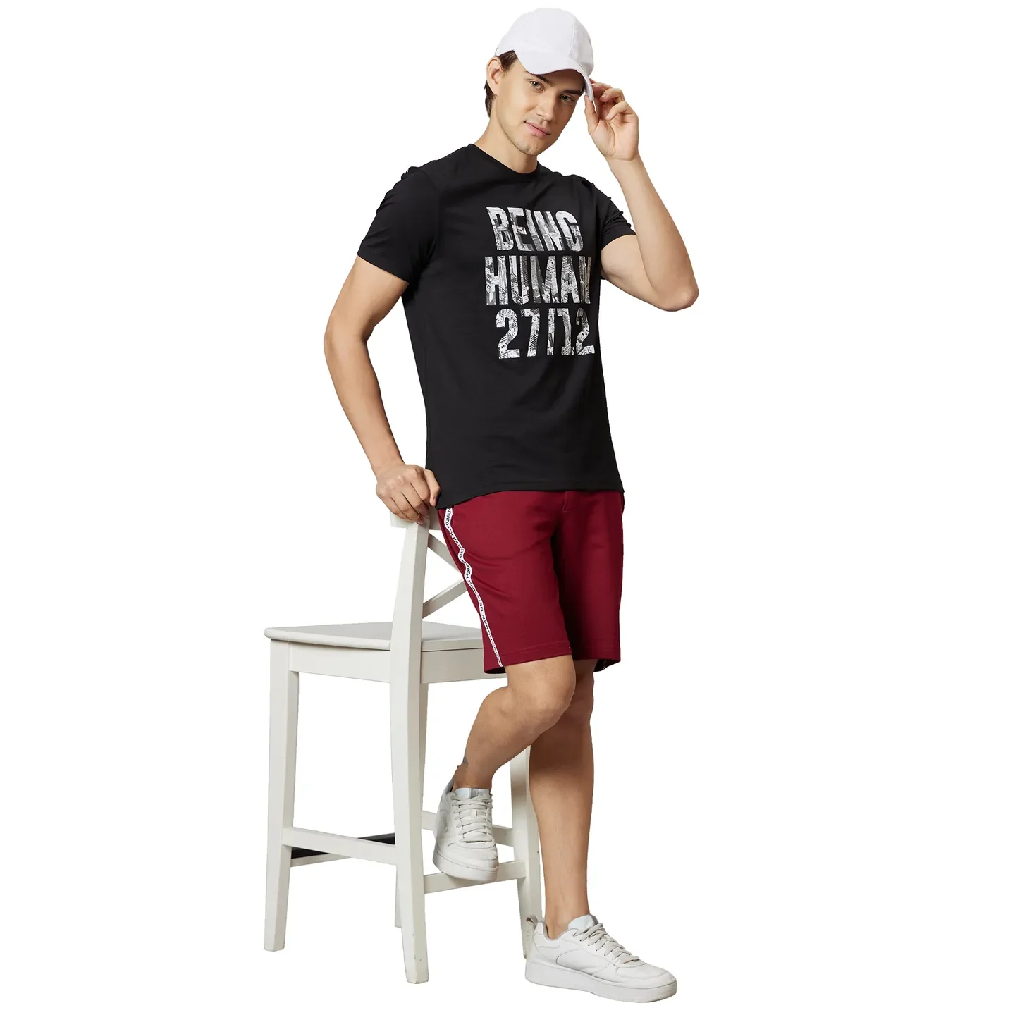 Black Regular Fit Men's Short Sleeves T-Shirt by Being Human Clothing - Image 5