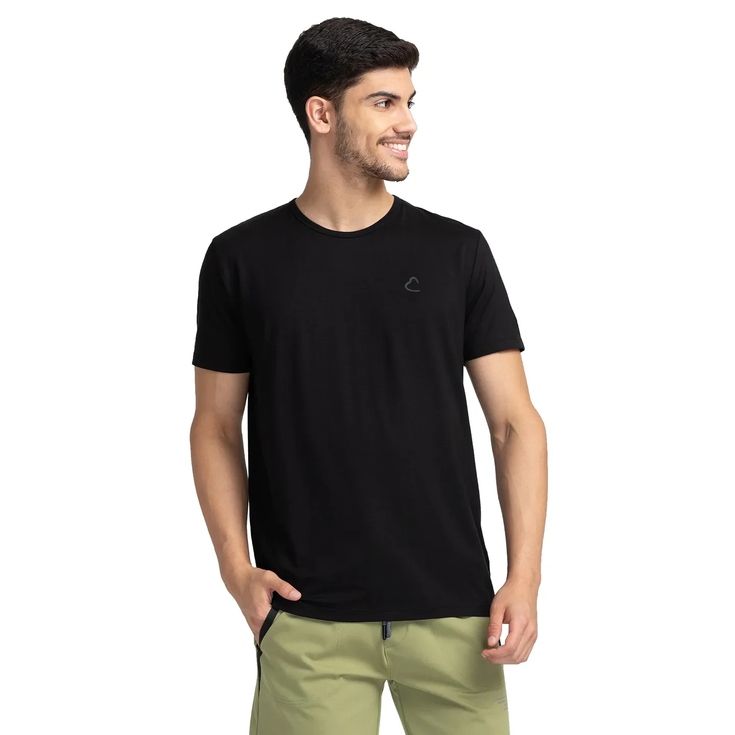 Black Regular Fit Men's Short Sleeves T-Shirt by Being Human Clothing