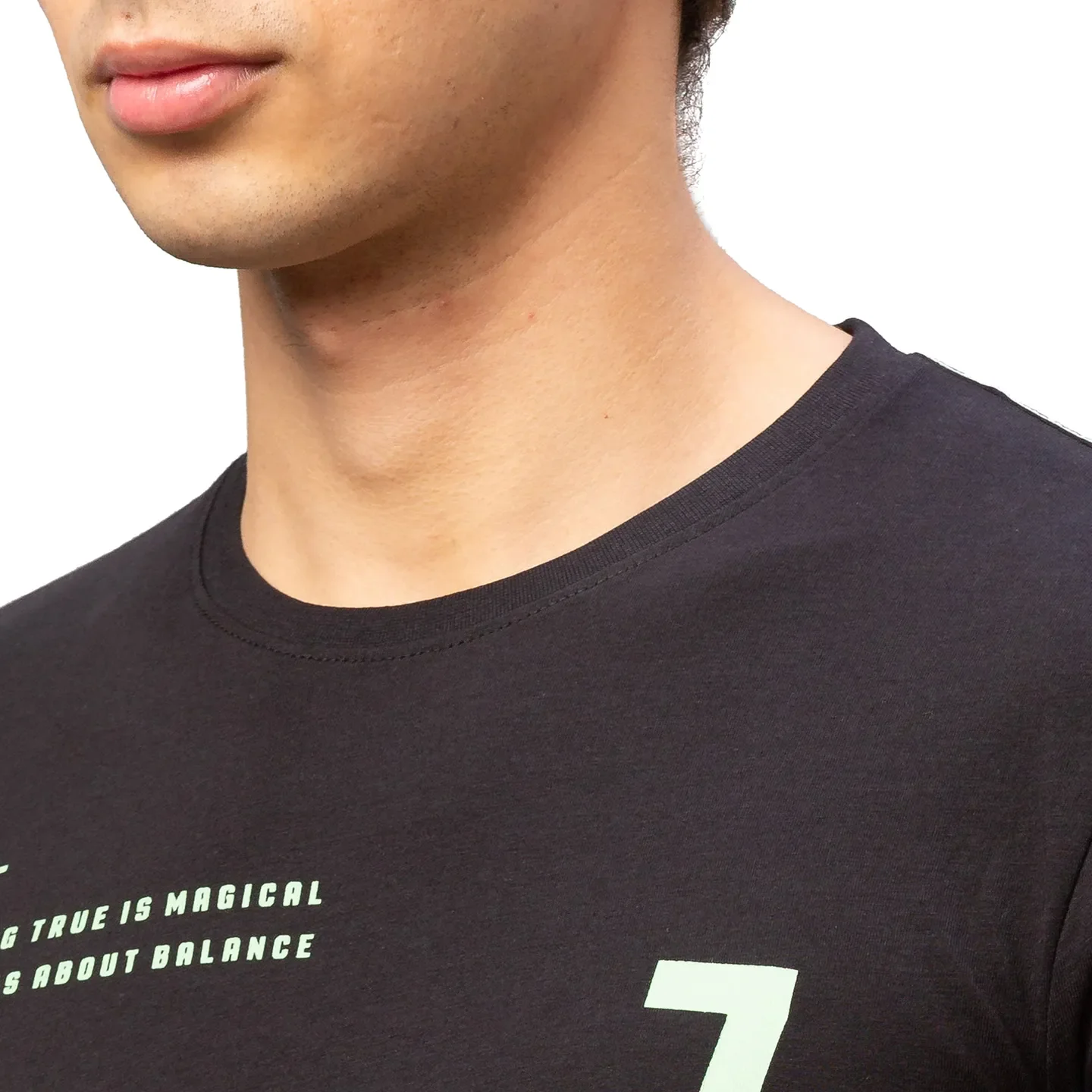 Black Regular Fit Men's Short Sleeves T-Shirt by Being Human Clothing - Image 5