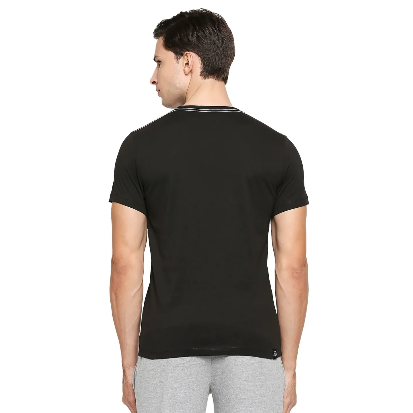 Black Regular Fit Men's Short Sleeves T-Shirt by Being Human Clothing - Image 4