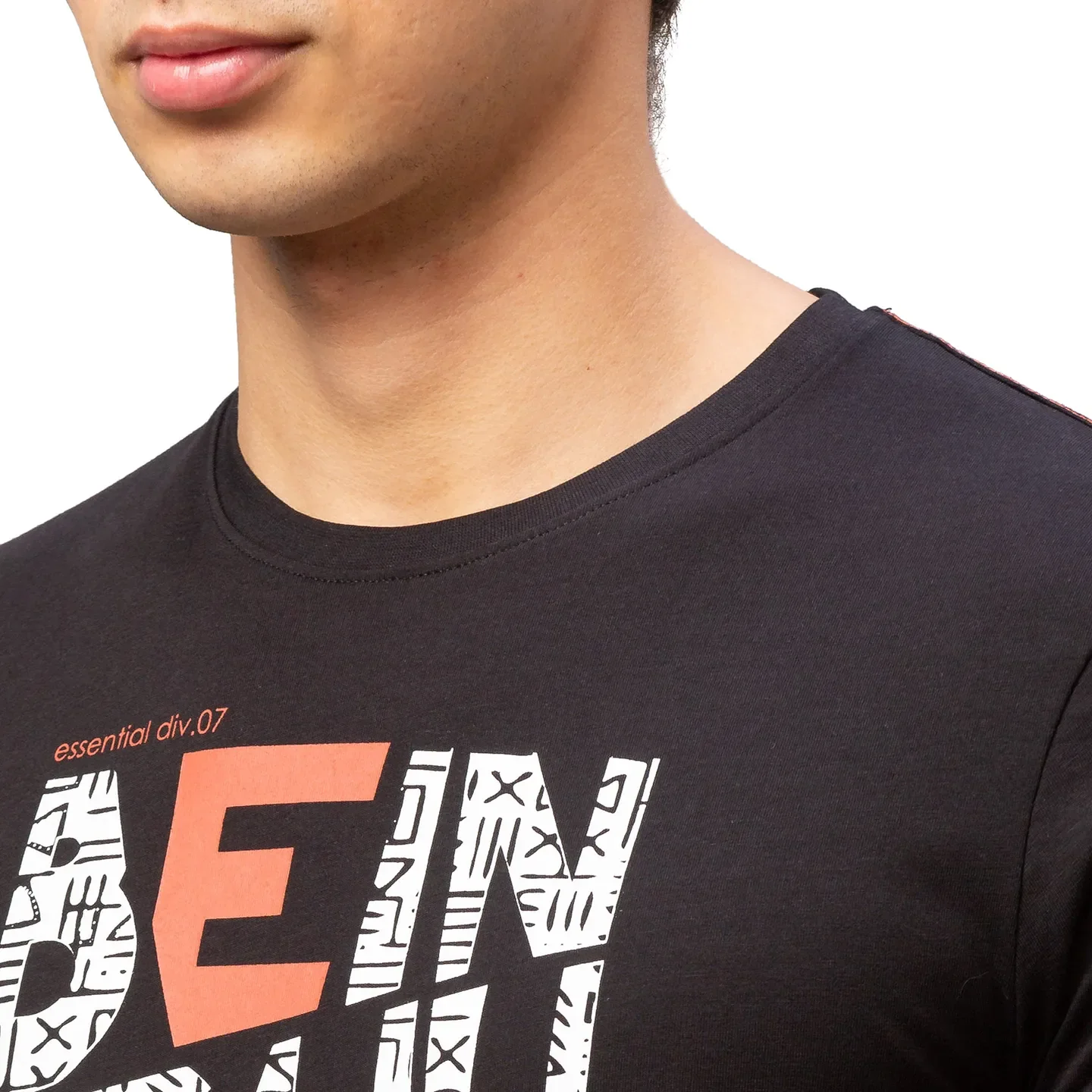 Black Regular Fit Men's Short Sleeves T-Shirt by Being Human Clothing - Image 4
