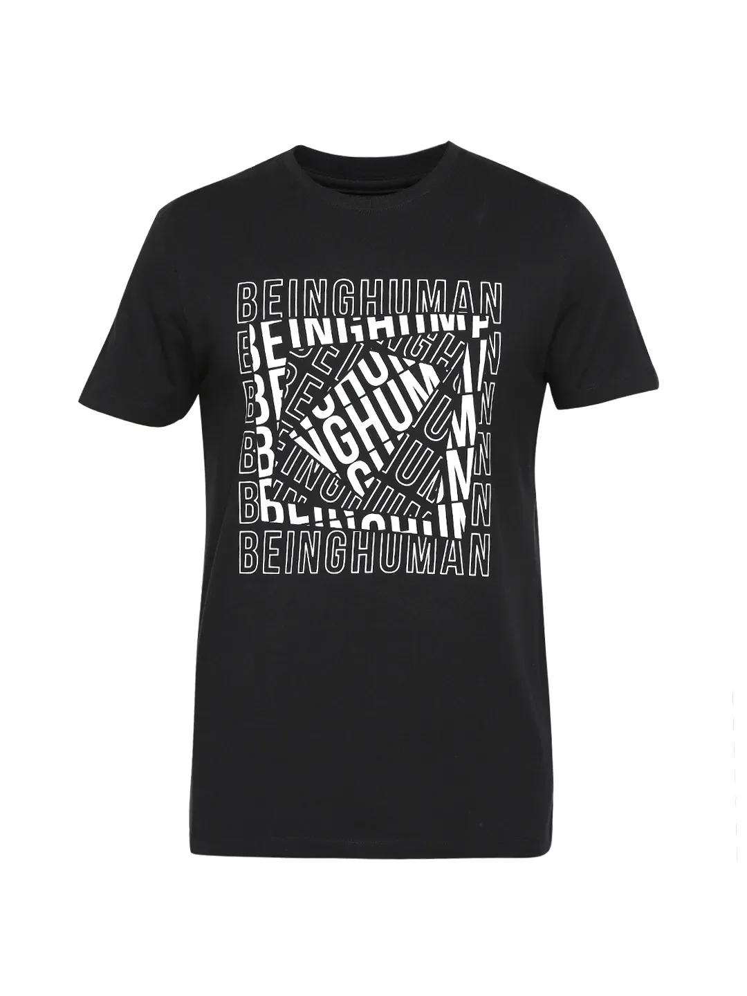 Black Regular Fit Men's Short Sleeves T-Shirt by Being Human Clothing - Image 7