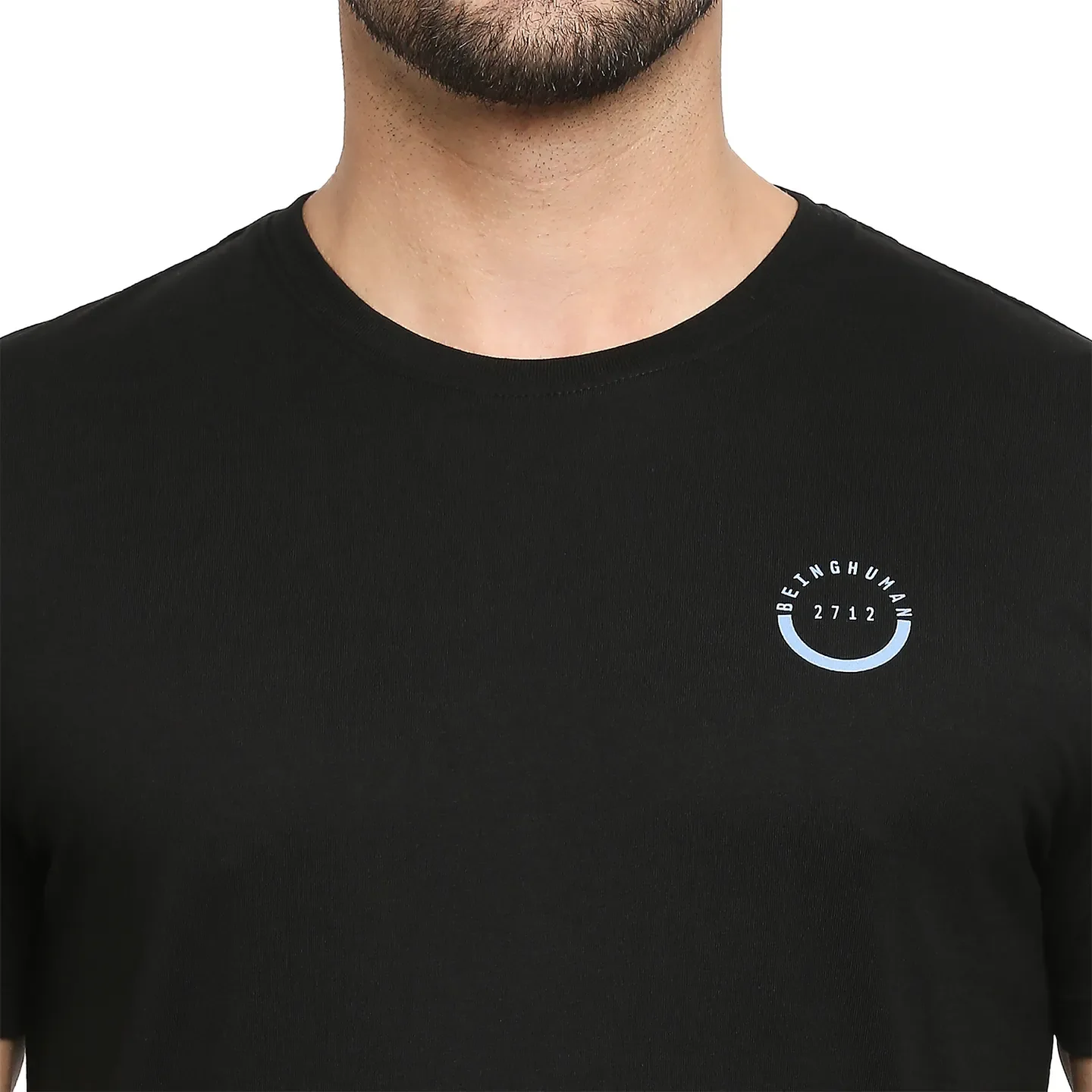 Black Regular Fit Men's Short Sleeves T-Shirt by Being Human Clothing - Image 5