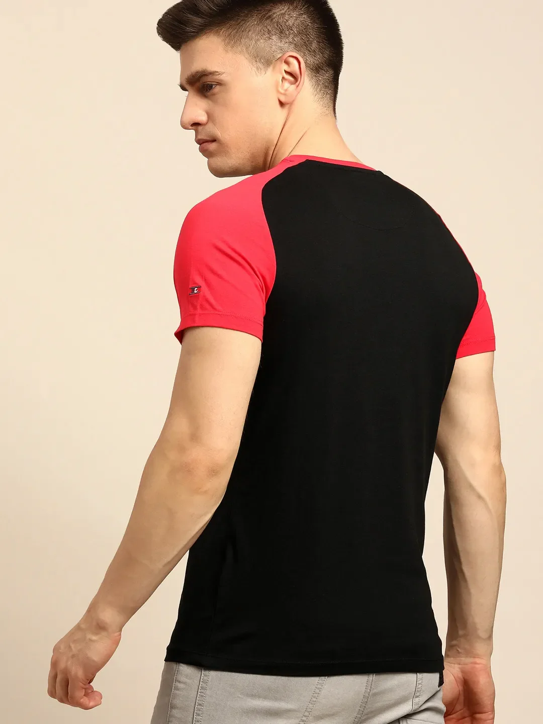 Black Regular Fit Men's Short Sleeves T-Shirt by Being Human Clothing - Image 2
