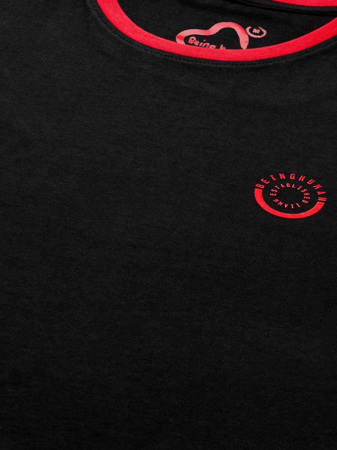 Black Regular Fit Men's Short Sleeves T-Shirt by Being Human Clothing - Image 4