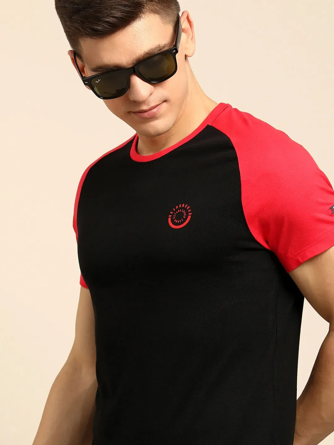 Black Regular Fit Men's Short Sleeves T-Shirt by Being Human Clothing - Image 5