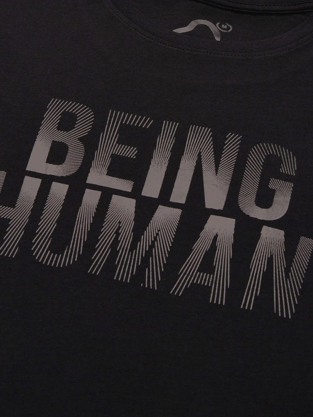 Black Regular Fit Men's Short Sleeves T-Shirt by Being Human Clothing - Image 3