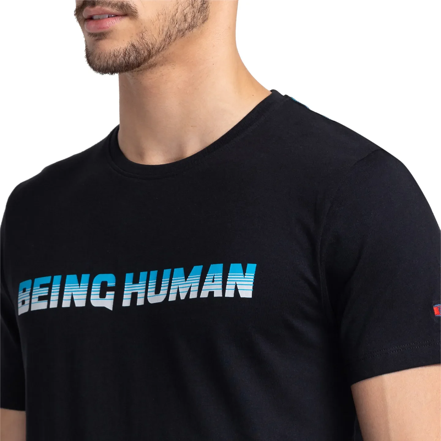 Black Regular Fit Men's Short Sleeves T-Shirt by Being Human Clothing - Image 5