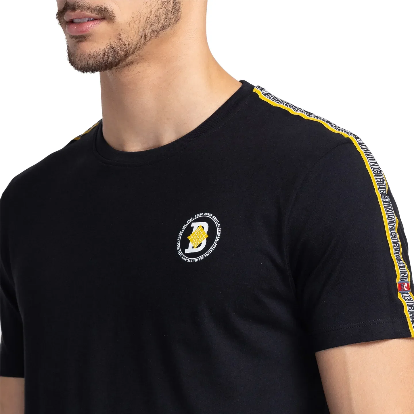 Black Regular Fit Men's Short Sleeves T-Shirt by Being Human Clothing - Image 5