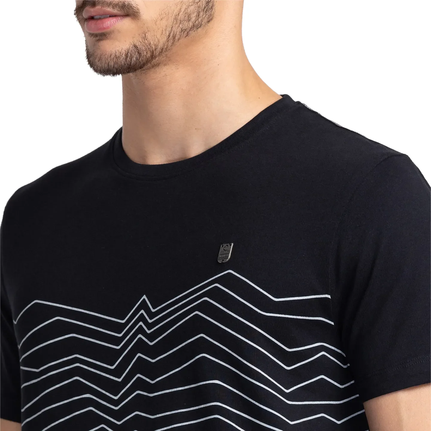 Black Regular Fit Men's Short Sleeves T-Shirt by Being Human Clothing - Image 5