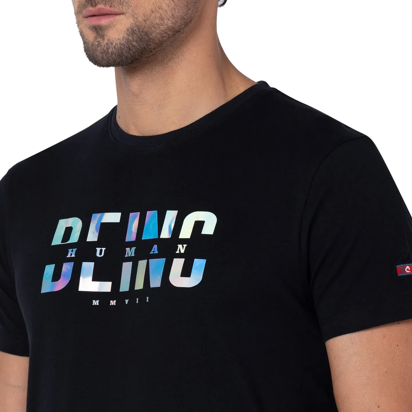 Black Regular Fit Men's Short Sleeves T-Shirt by Being Human Clothing - Image 5