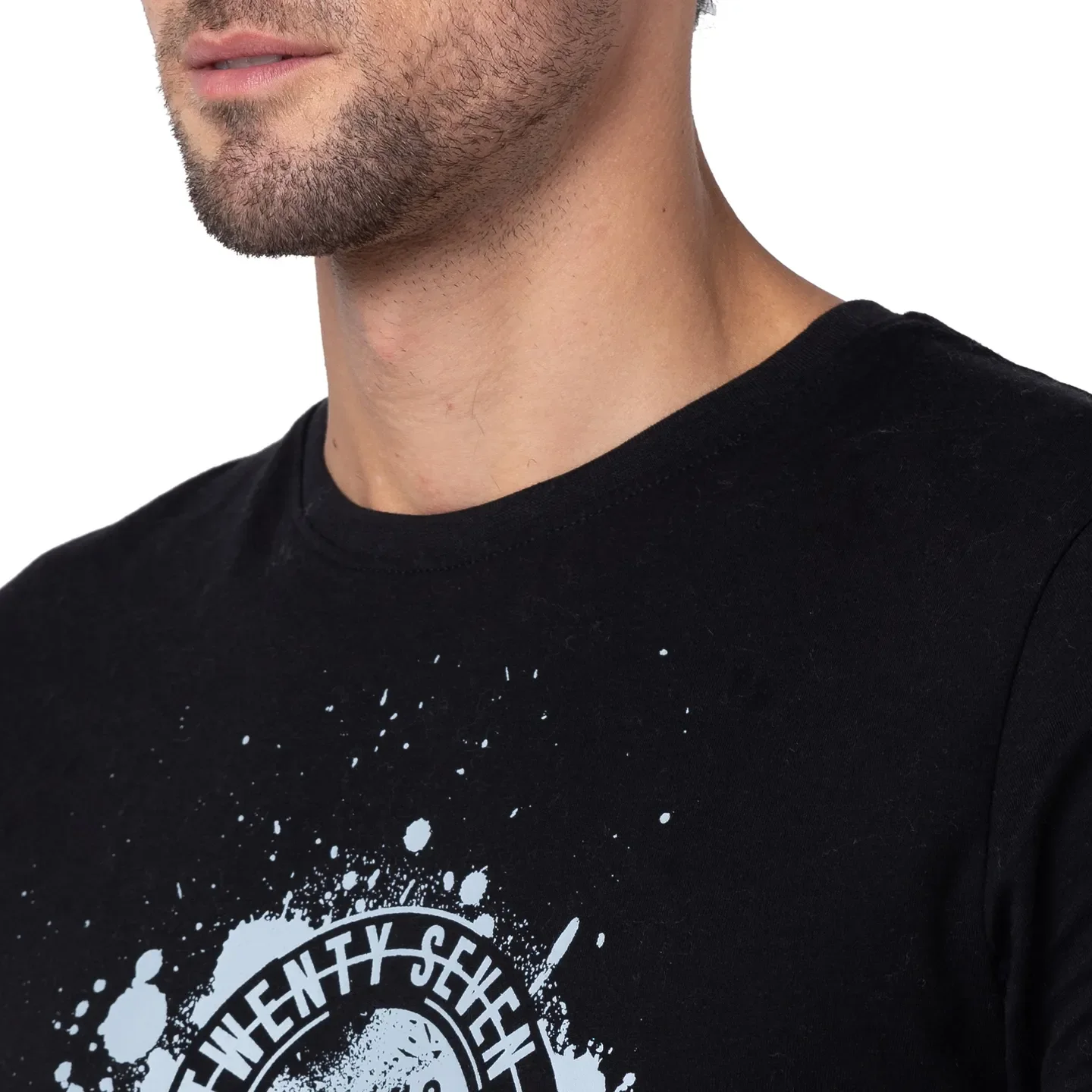 Black Regular Fit Men's Short Sleeves T-Shirt by Being Human Clothing - Image 5