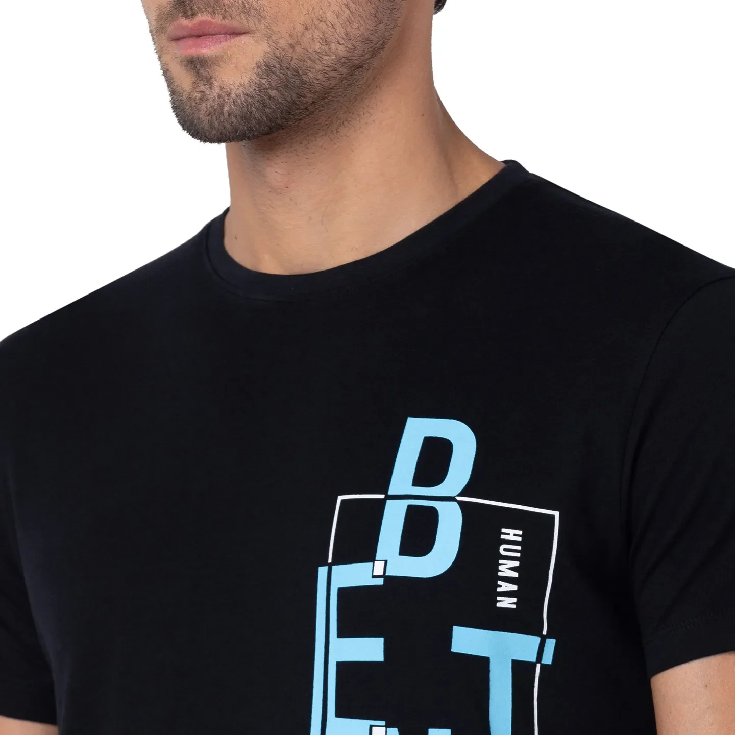Black Regular Fit Men's Short Sleeves T-Shirt by Being Human Clothing - Image 5