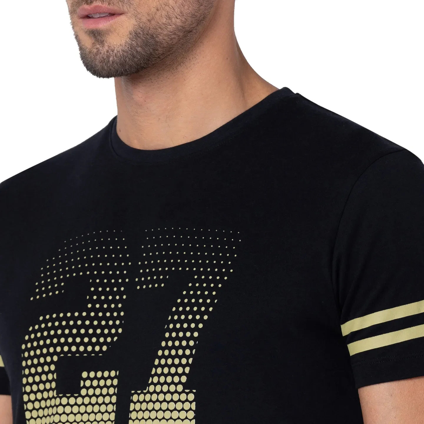 Black Regular Fit Men's Short Sleeves T-Shirt by Being Human Clothing - Image 5