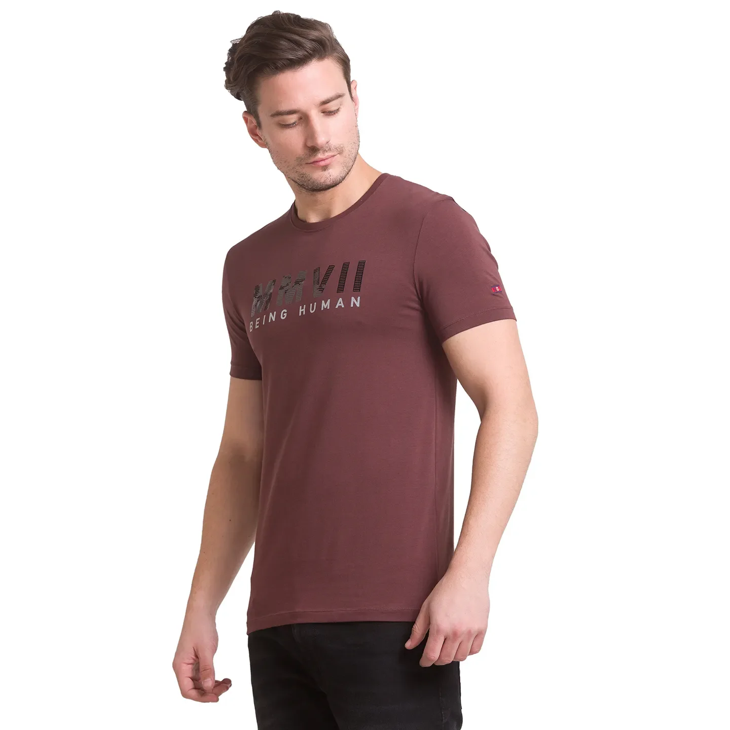 Black Coffee Regular Fit Round Neck Men's T-Shirt by Being Human Clothing - Image 5