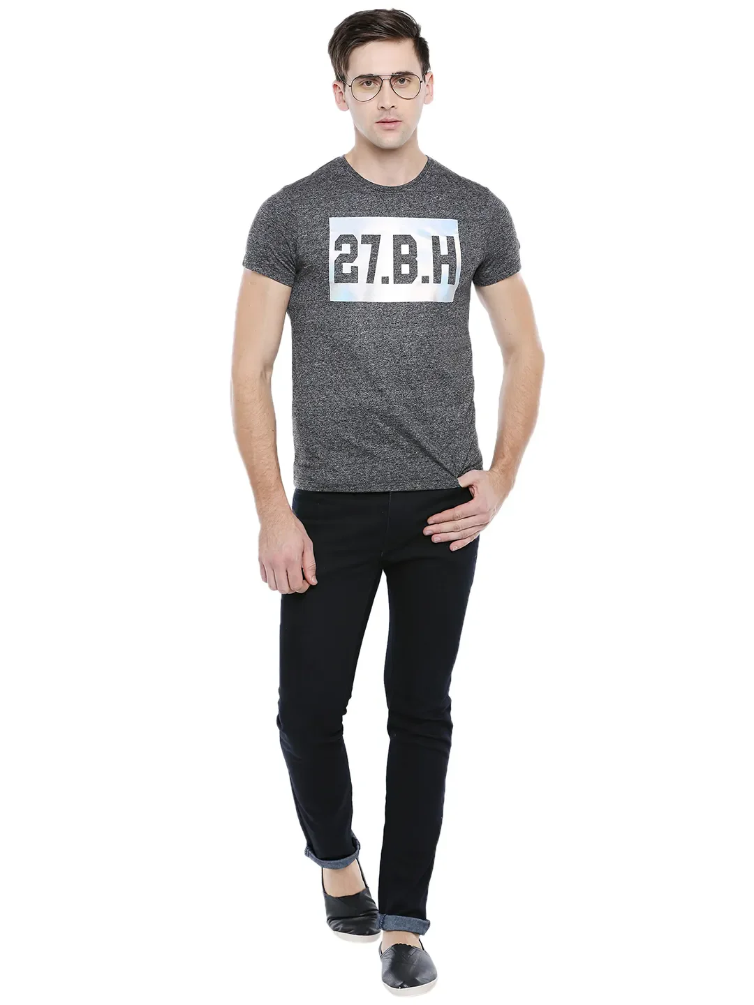 Black Regular Fit Men's Short Sleeves T-Shirt by Being Human Clothing - Image 6