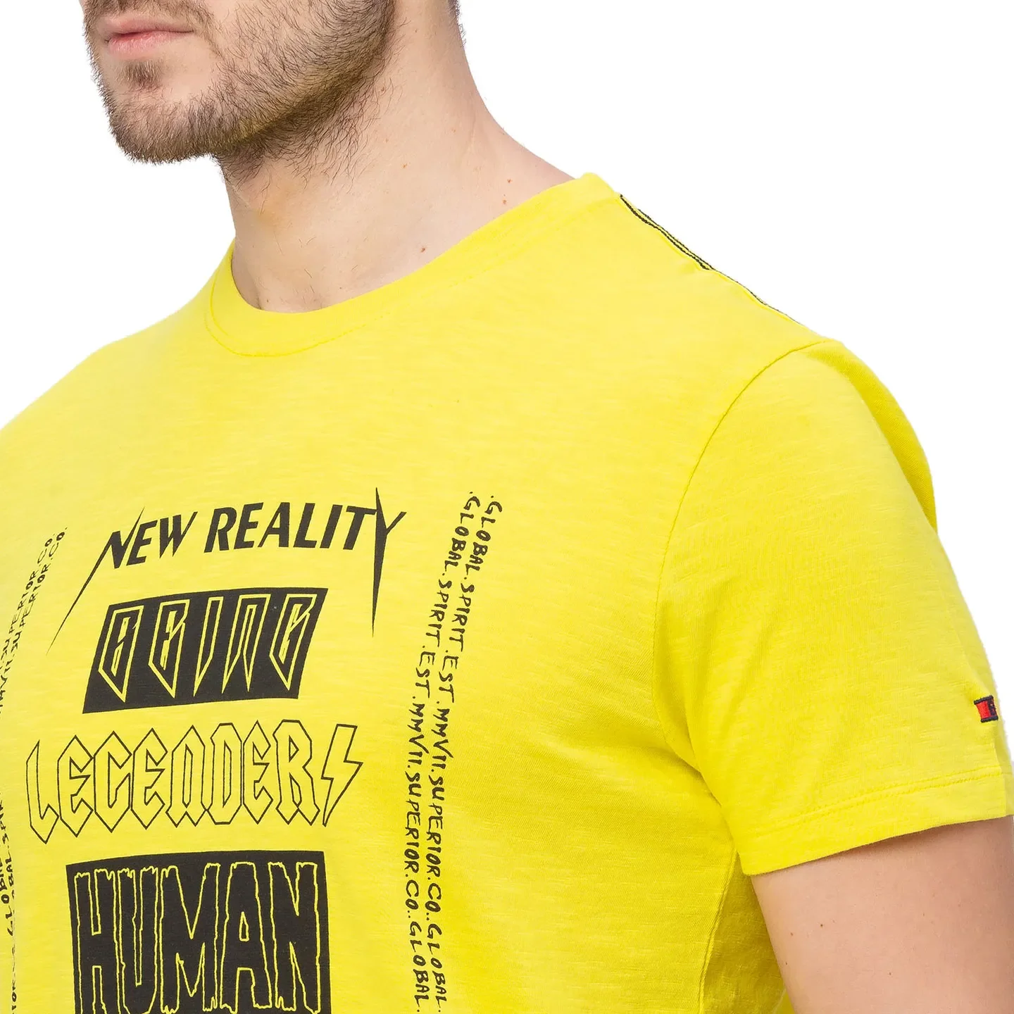 Yellow Regular Fit Men's Short Sleeves T-Shirt by Being Human Clothing - Image 3