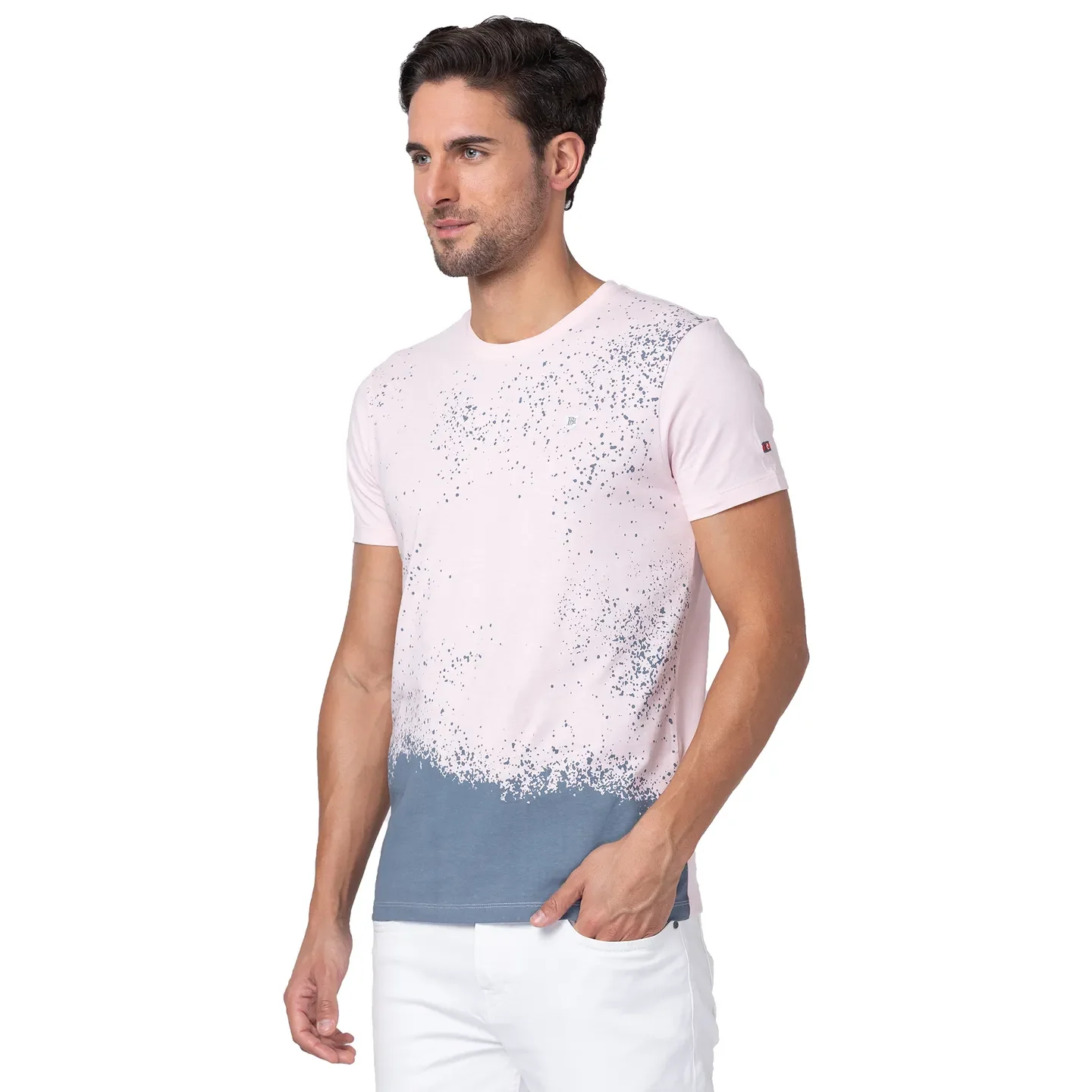 Pink Regular Fit Men's Short Sleeves T-Shirt by Being Human Clothing - Image 4