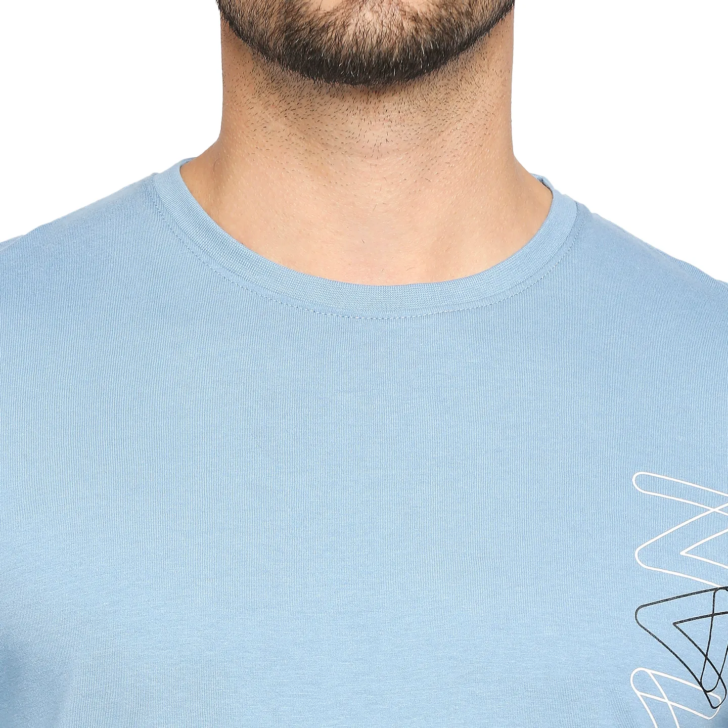Blue Regular Fit Men's Long Sleeves T-Shirt by Being Human Clothing - Image 2
