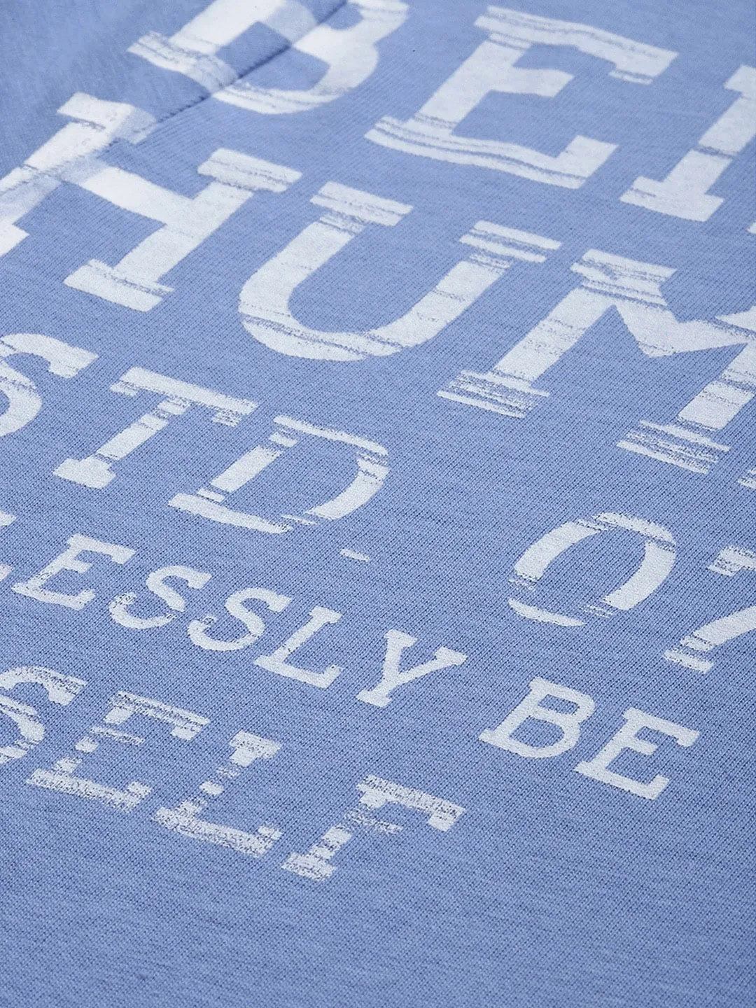 Blue Regular Fit Men's Short Sleeves T-Shirt by Being Human Clothing - Image 4