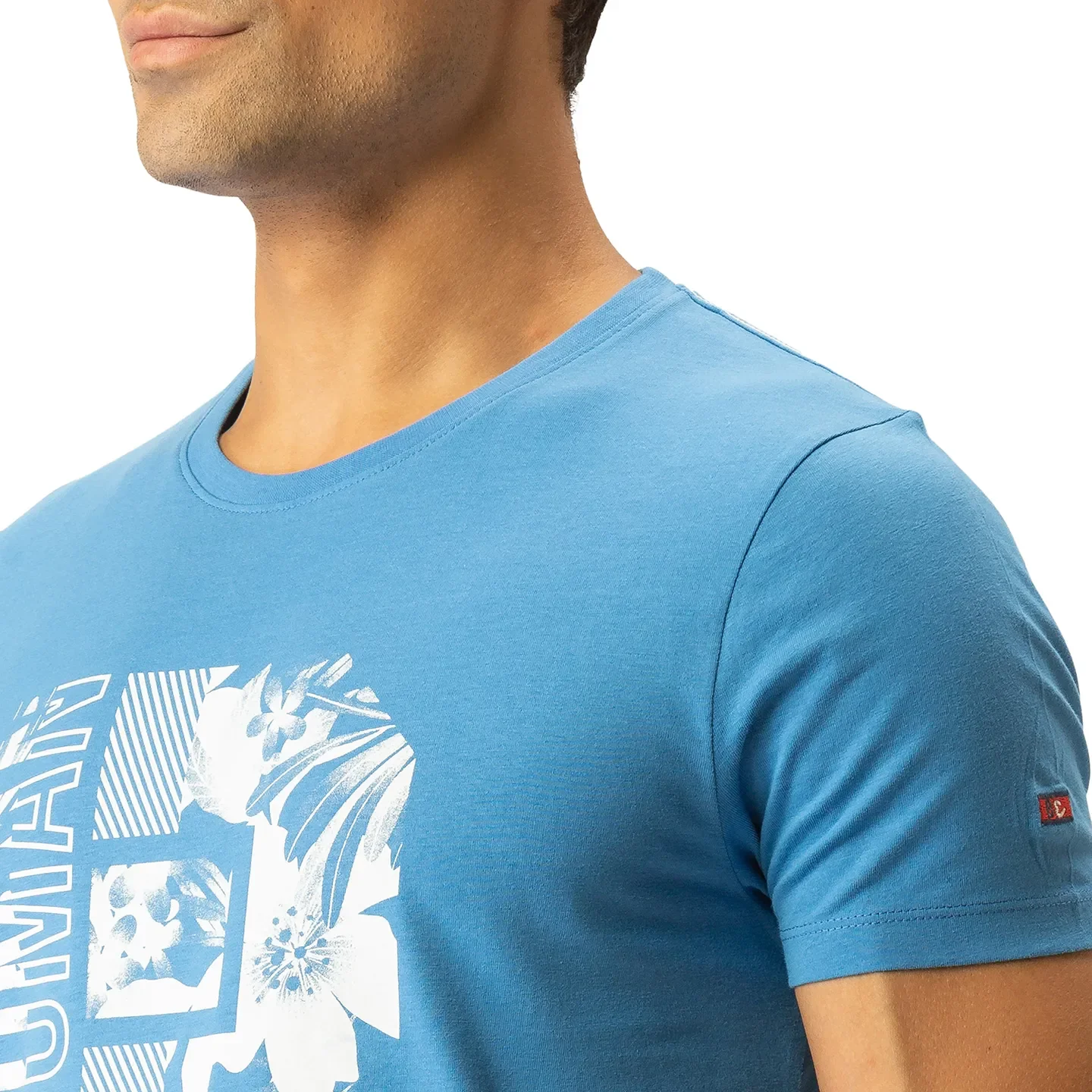 Blue Regular Fit Men's Short Sleeves T-Shirt by Being Human Clothing - Image 4
