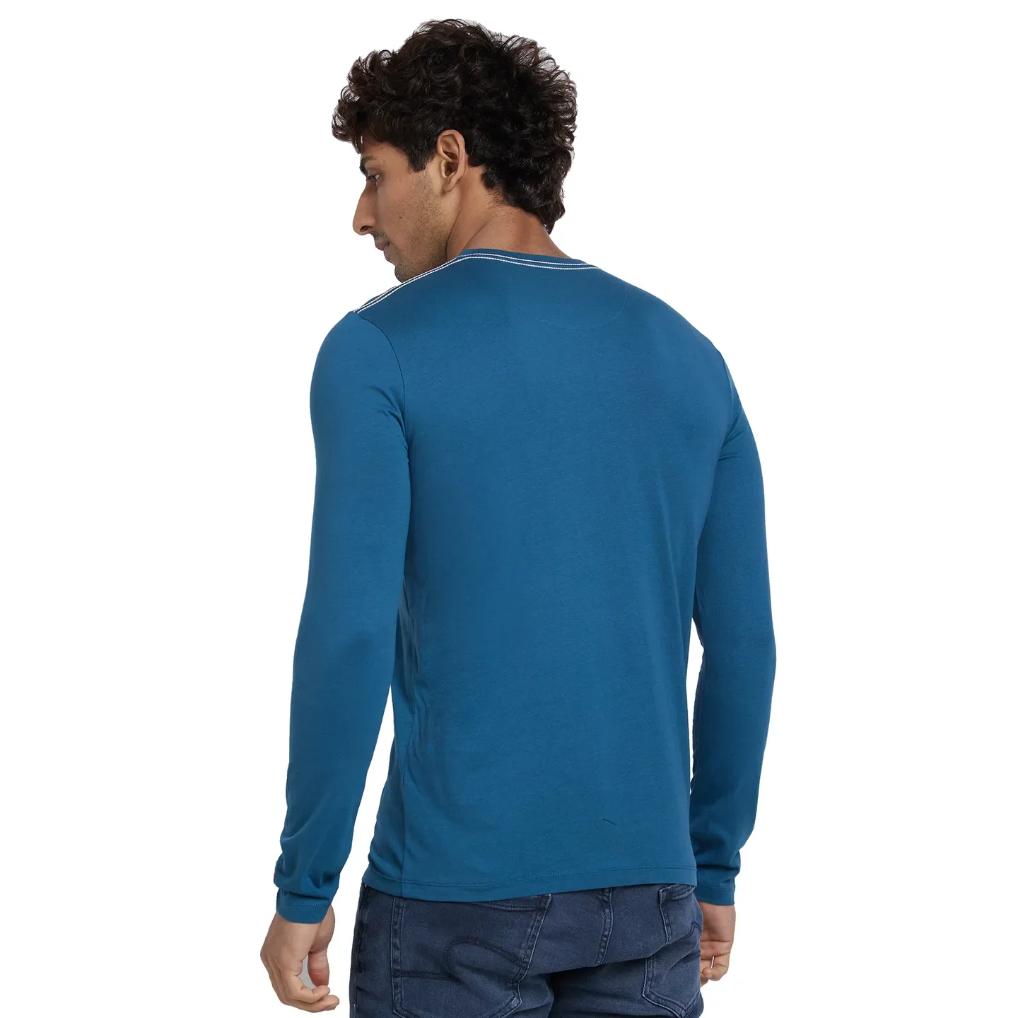 Blue Coral Regular Fit Round Neck Men's T-Shirt by Being Human Clothing - Image 3