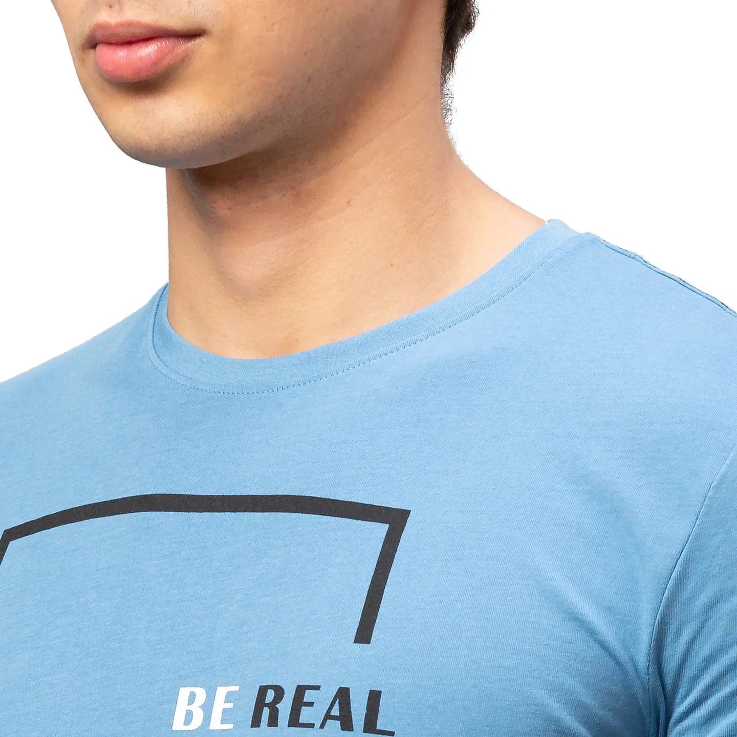 Blue Regular Fit Men's Short Sleeves T-Shirt by Being Human Clothing - Image 5