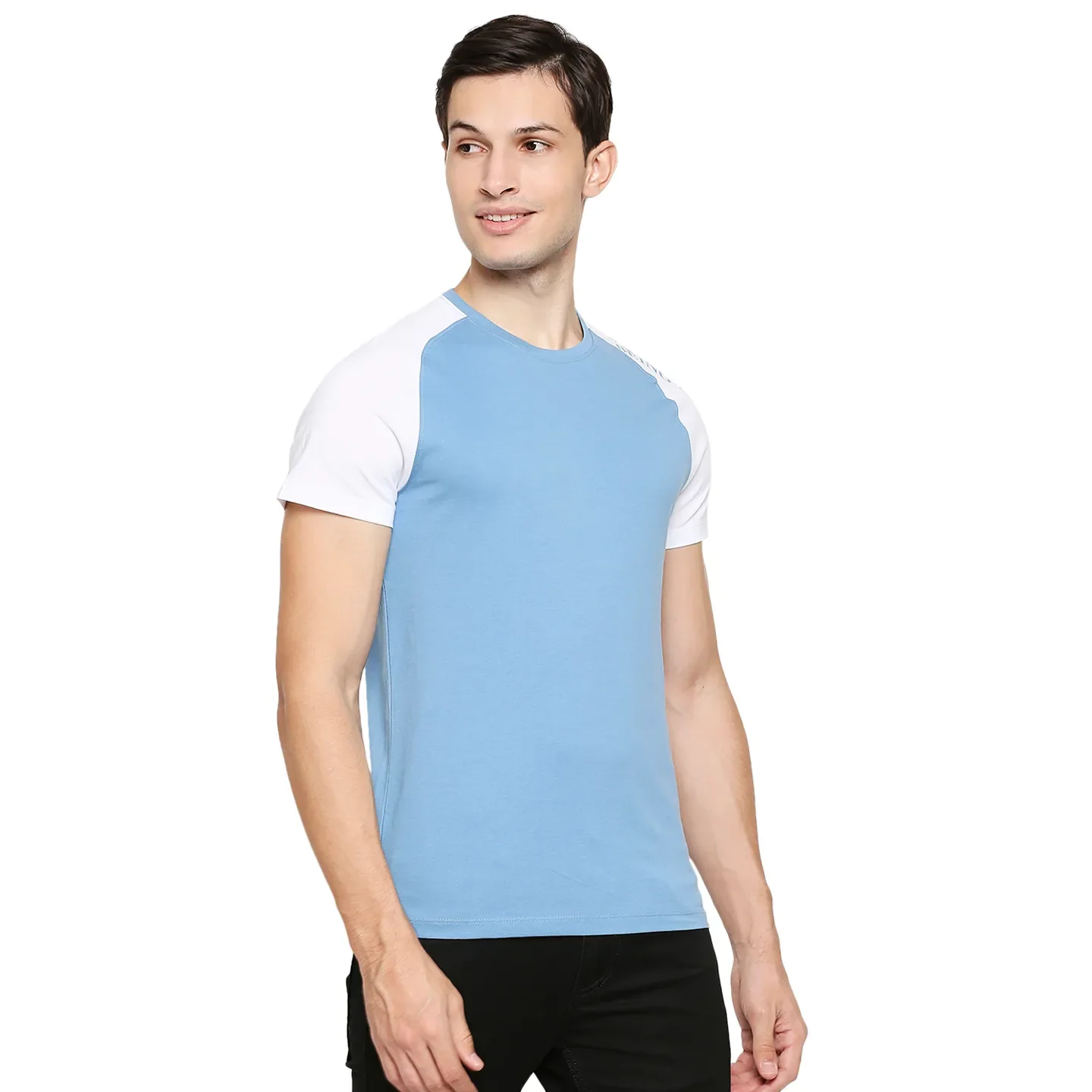 Blue Regular Fit Men's Short Sleeves T-Shirt by Being Human Clothing - Image 3
