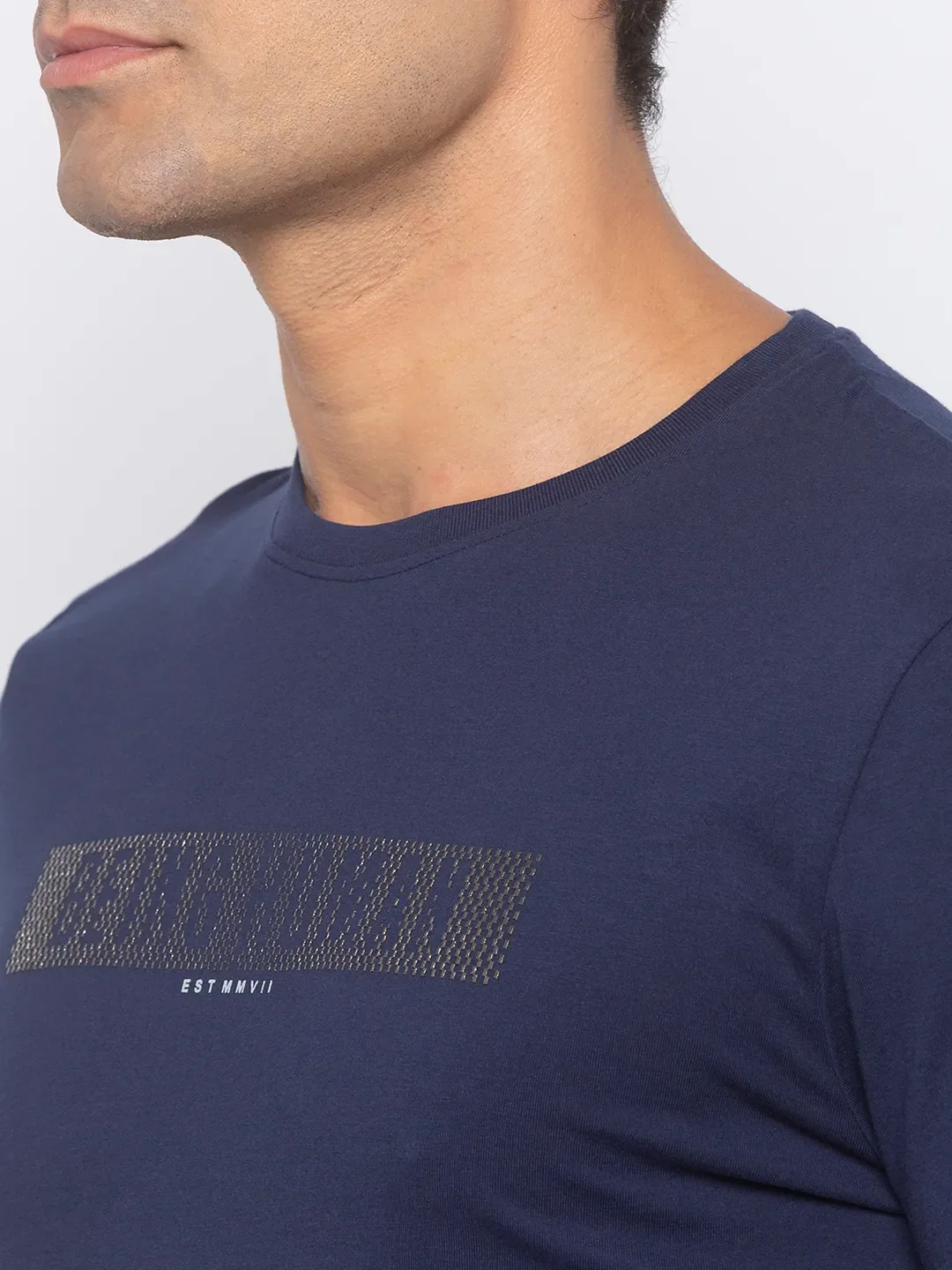 Blue Regular Fit Men's Long Sleeves T-Shirt by Being Human Clothing - Image 4