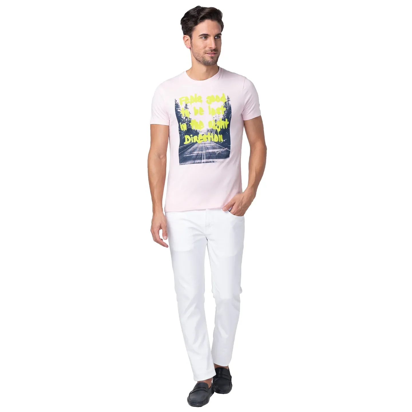 Pink Regular Fit Men's Short Sleeves T-Shirt by Being Human Clothing - Image 2