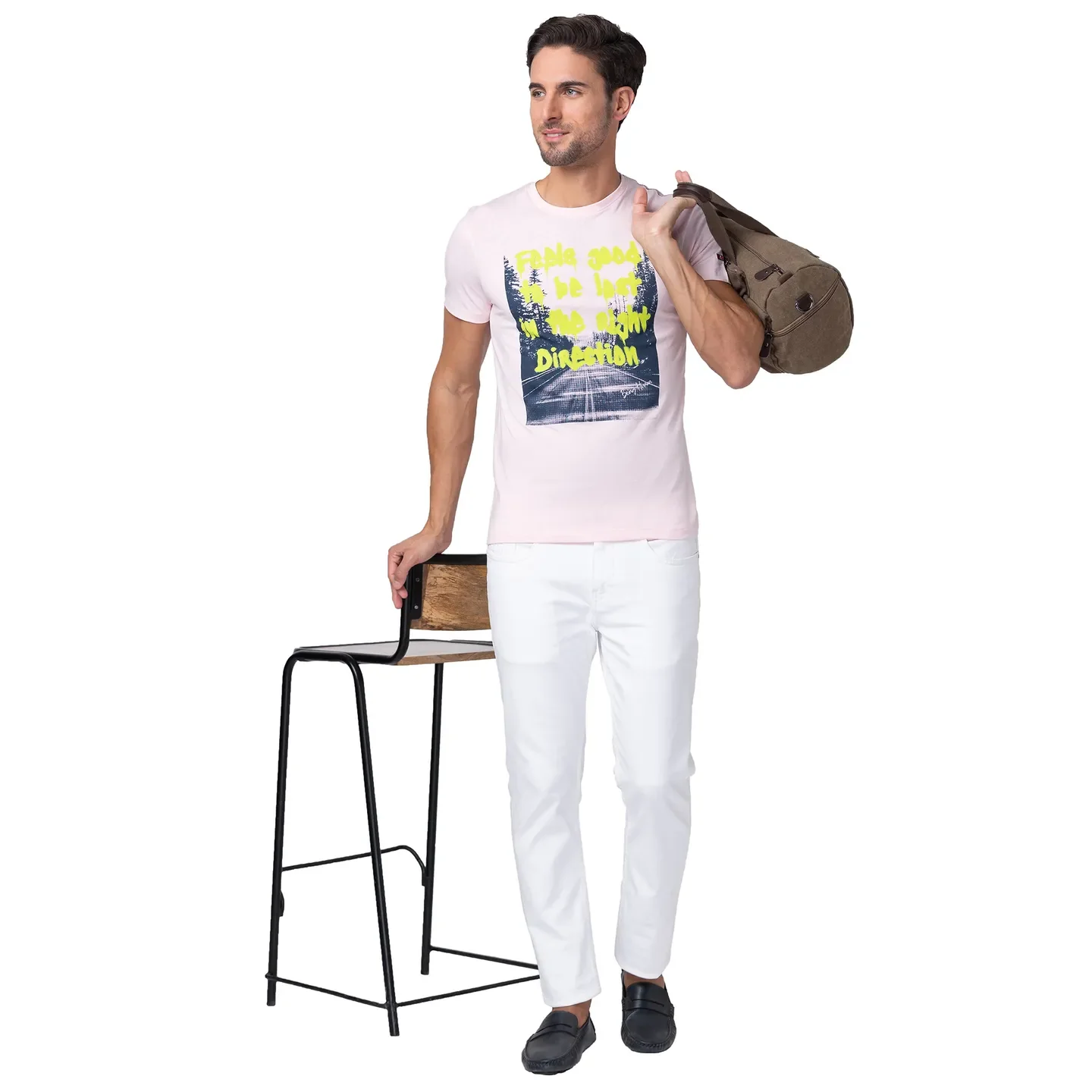 Pink Regular Fit Men's Short Sleeves T-Shirt by Being Human Clothing - Image 6