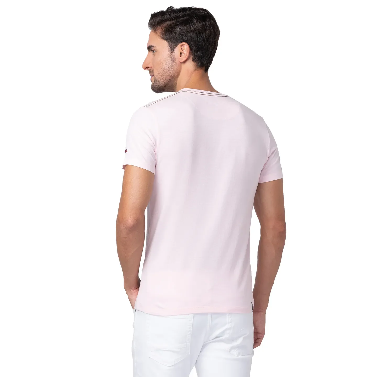 Pink Regular Fit Men's Short Sleeves T-Shirt by Being Human Clothing - Image 3